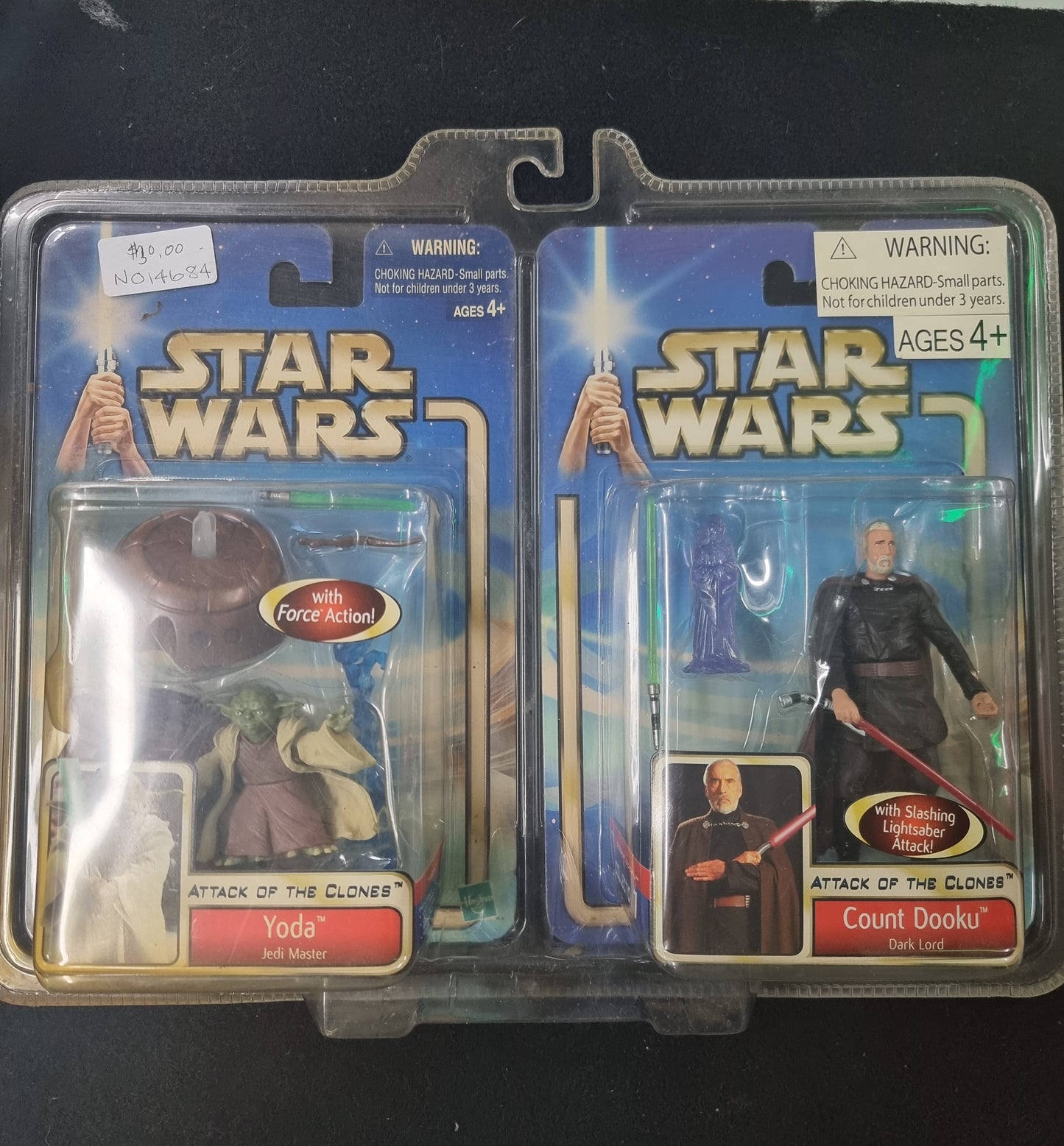 STAR WARS ATTACK OF THE CLONES YODA AND COUNT DOOKU ACTION FIGURE SET