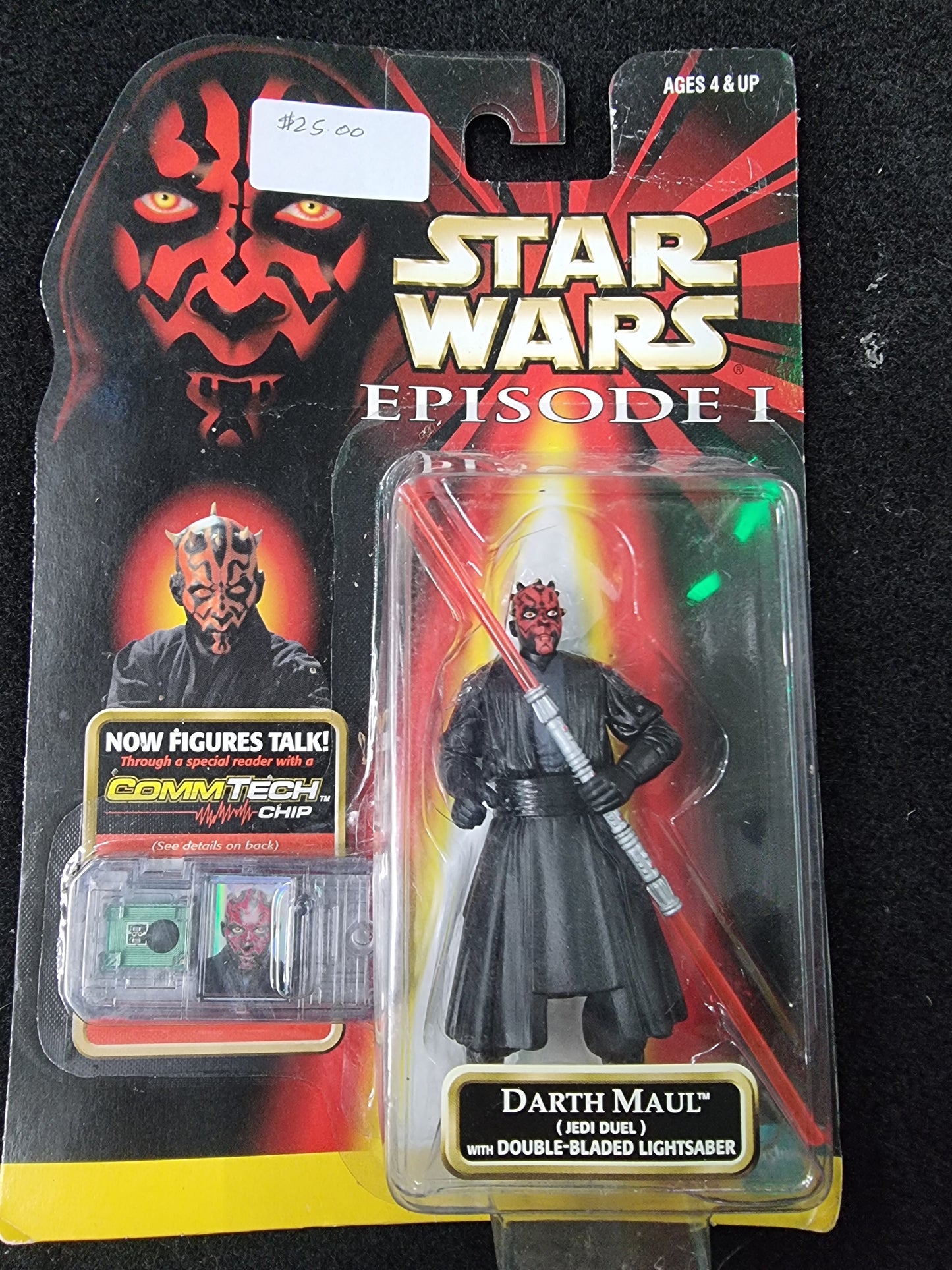 STAR WARS EPISODE 1 DARTH MAUL WITH DOUBLE-BLADED LIGHTSABER