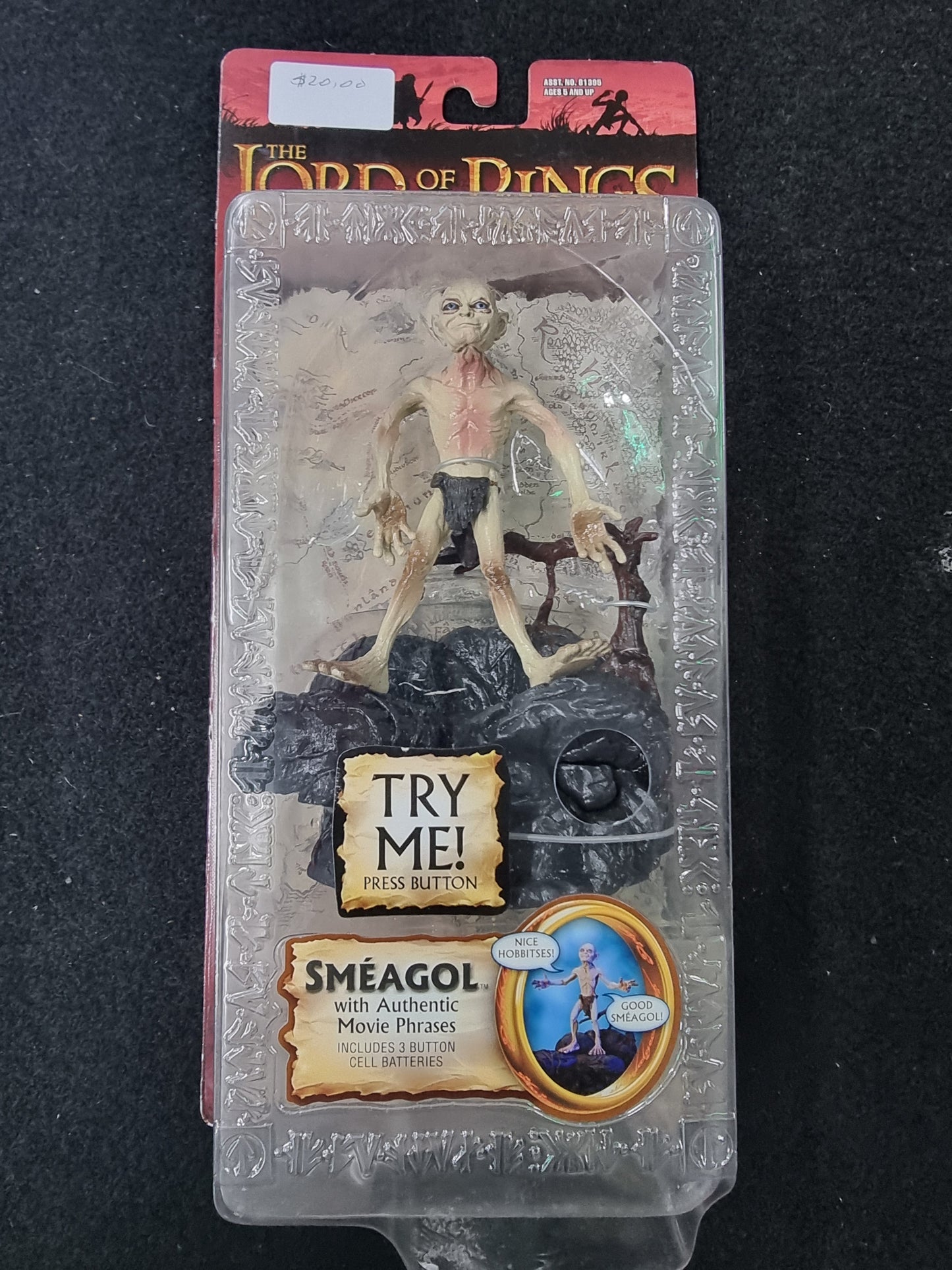 LORD OF THE RINGS SMEAGOL WITH AUTHENTIC MOVIE PHRASES