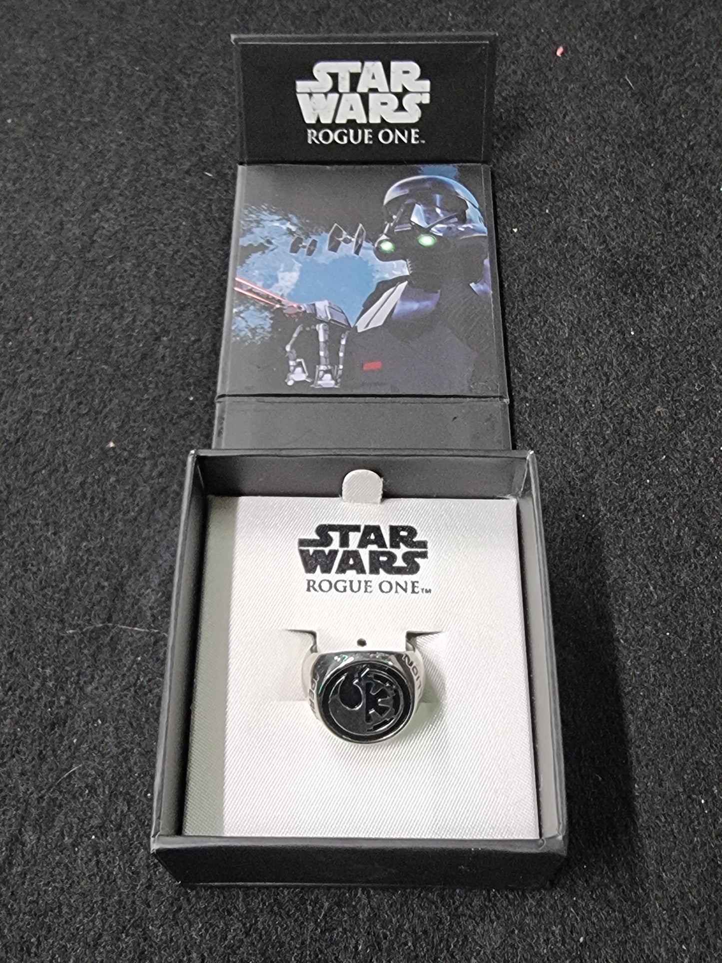 STAR WARS ROGUE ONE REBEL ALLIANCE/GALACTIC EMPIRE SYMBOL RING