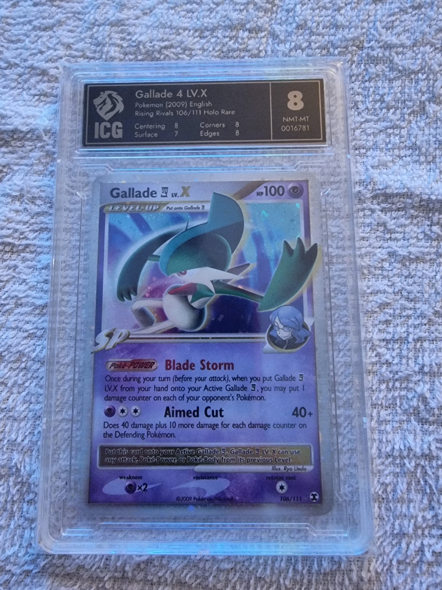 Gallade E4 Lv.X 106/111 Ultra Rare Holo Rising Rivals Pokemon ICG 8 NMT