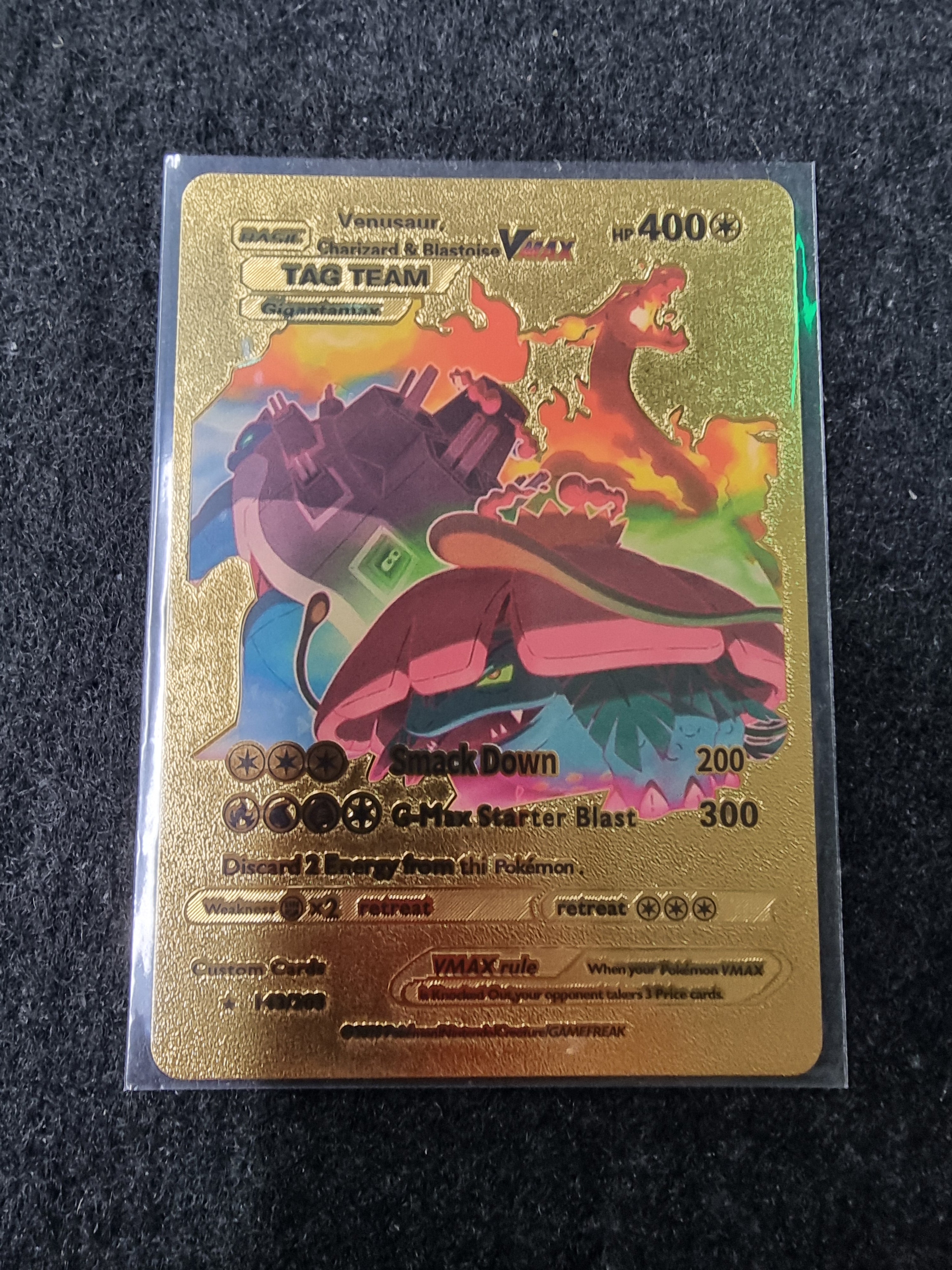 tag team vmax pokemon cards Pokemon Charizard & Blastoise VMAX Gold Card – Captain Comics and Collectables Pty Ltd