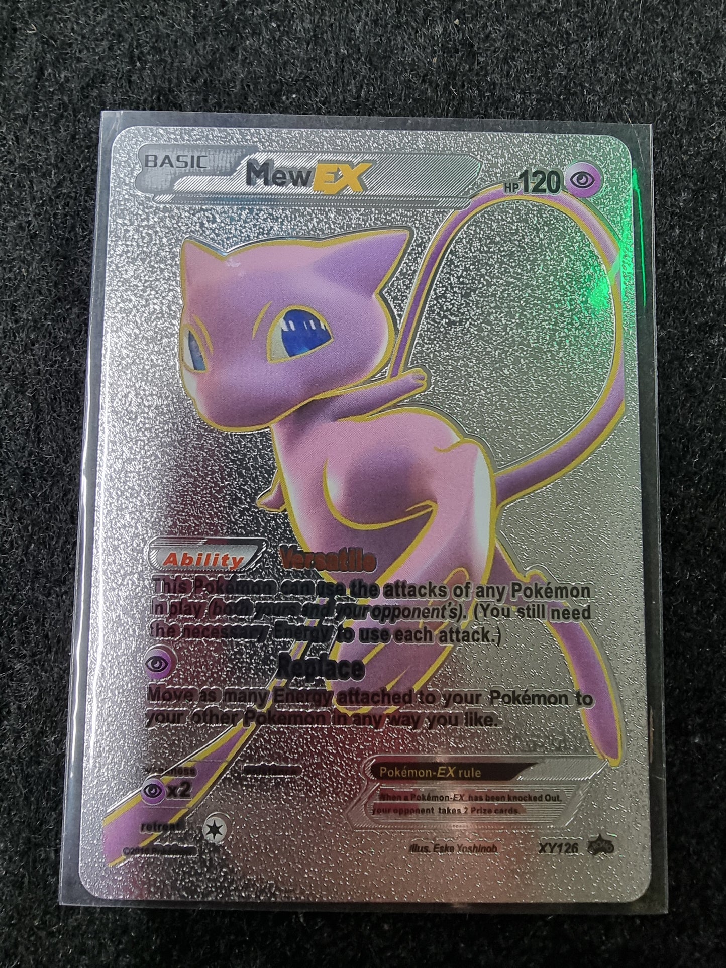 Mew EX HP120 Gold Foil Fan Art Display Card - NM