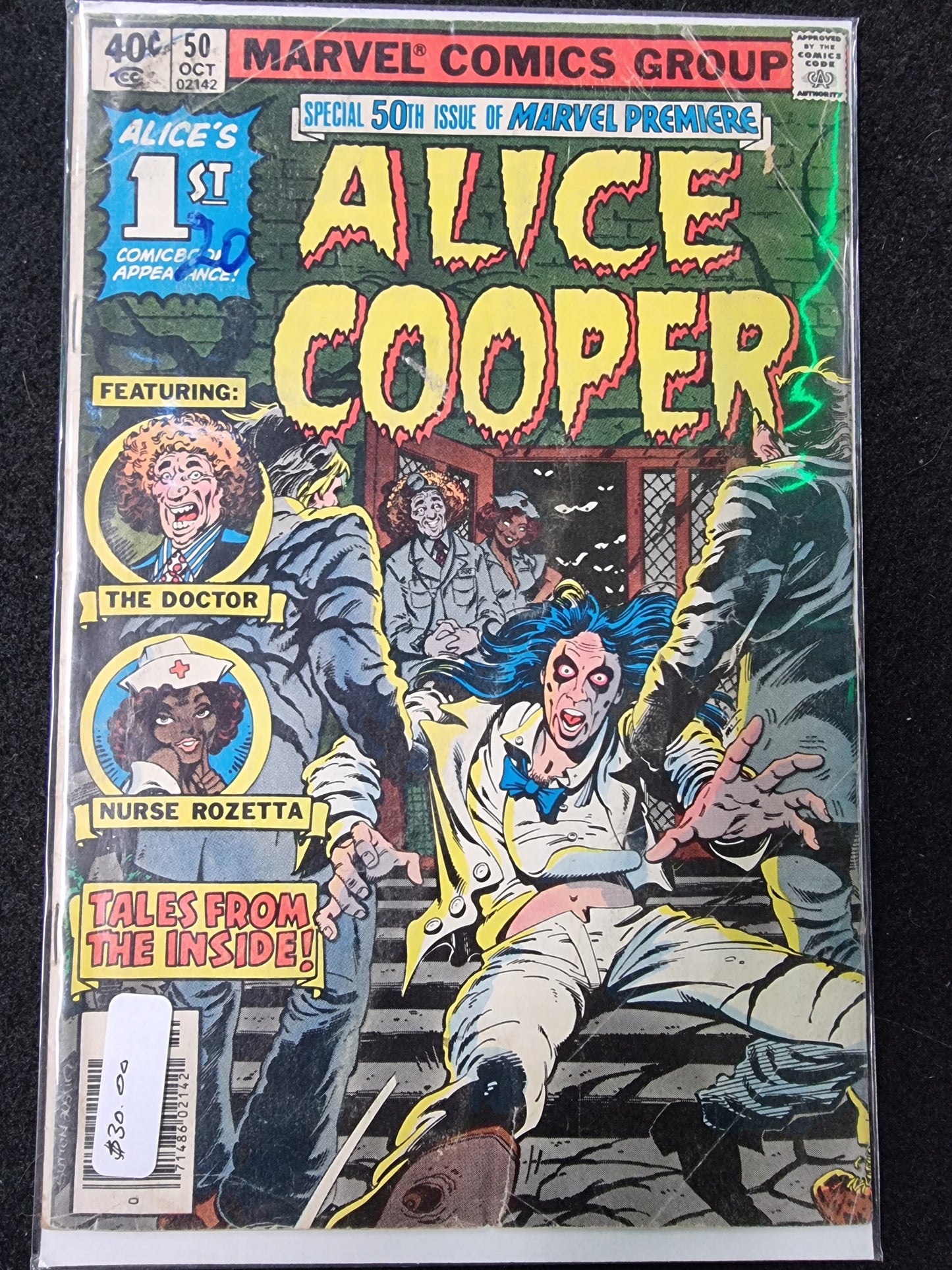 Marvel Premiere #50 Newsstand Variant - 1st Alice Cooper - (1979)