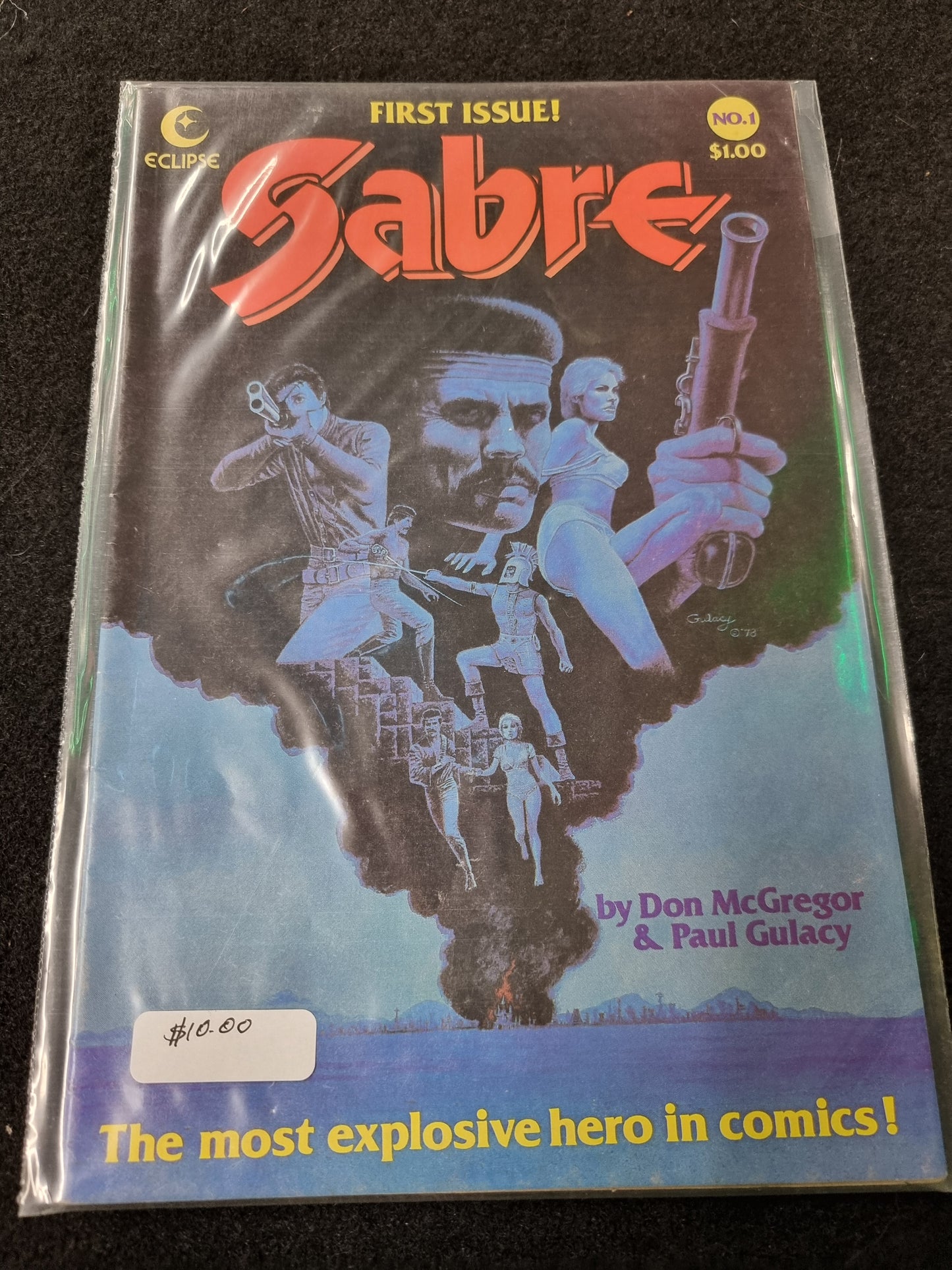 SABRE #1 PAUL GULACY! FN 1982 ECLIPSE COMICS
