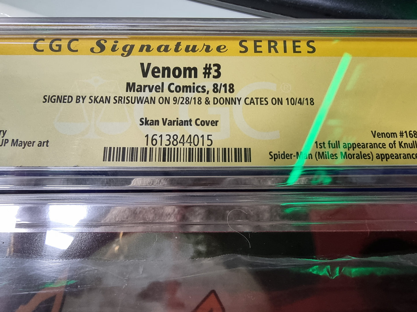 Venom 3 CGC 9.8 Signature Series Skan Srisuwan & Donny Cates Variant Marvel 2018