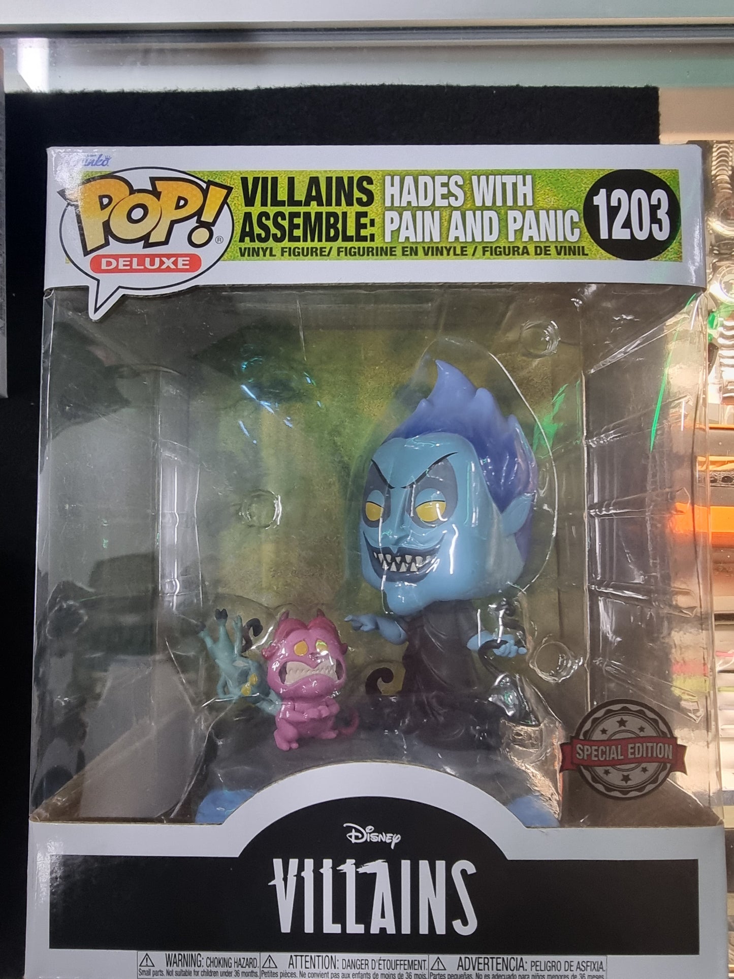 FUNKO POP DISNEY VILLIANS HADES WITH PAIN AND PANIC #1203
