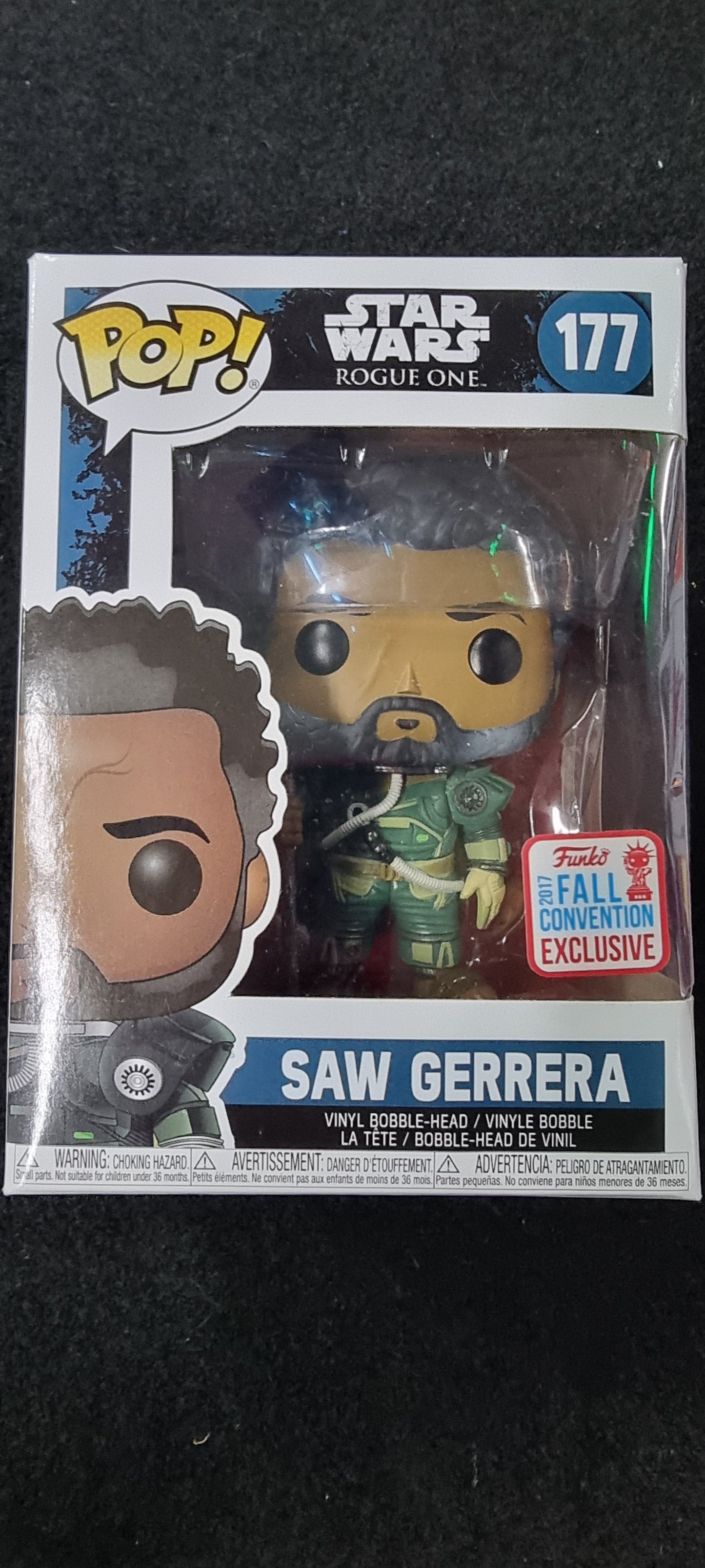 FUNKO POP STAR WARS ROUGE ONE SAW GERRERA #117 FALL CONVENTION EXCLUSIVE