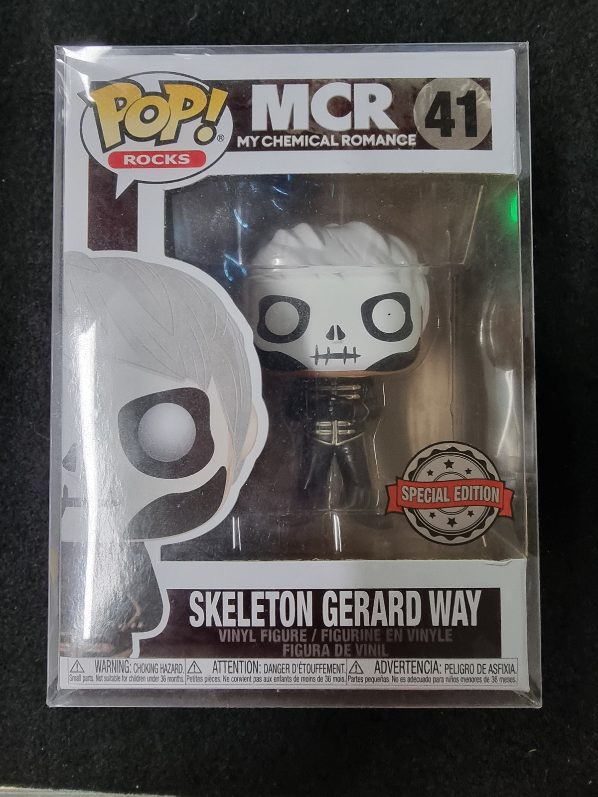 FUNKO POP MCR MY CHEMICAL ROMANCE SKELTON GERARD WAY #41 SPECIAL EDITION