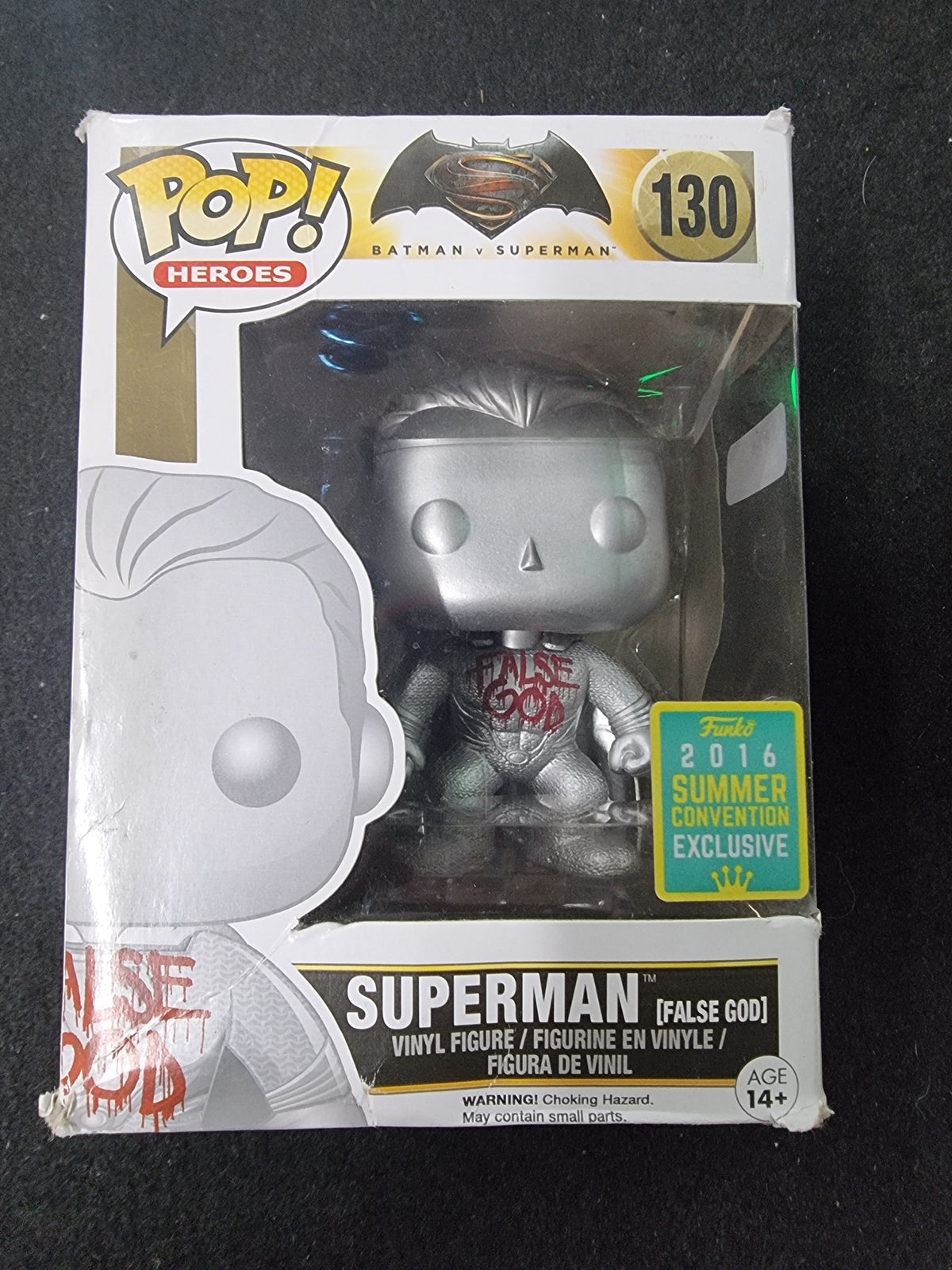 FUNKO POP BATMAN V SUPERMAN- SUPERMAN #130 Captain Comics and Collectables Pty Ltd