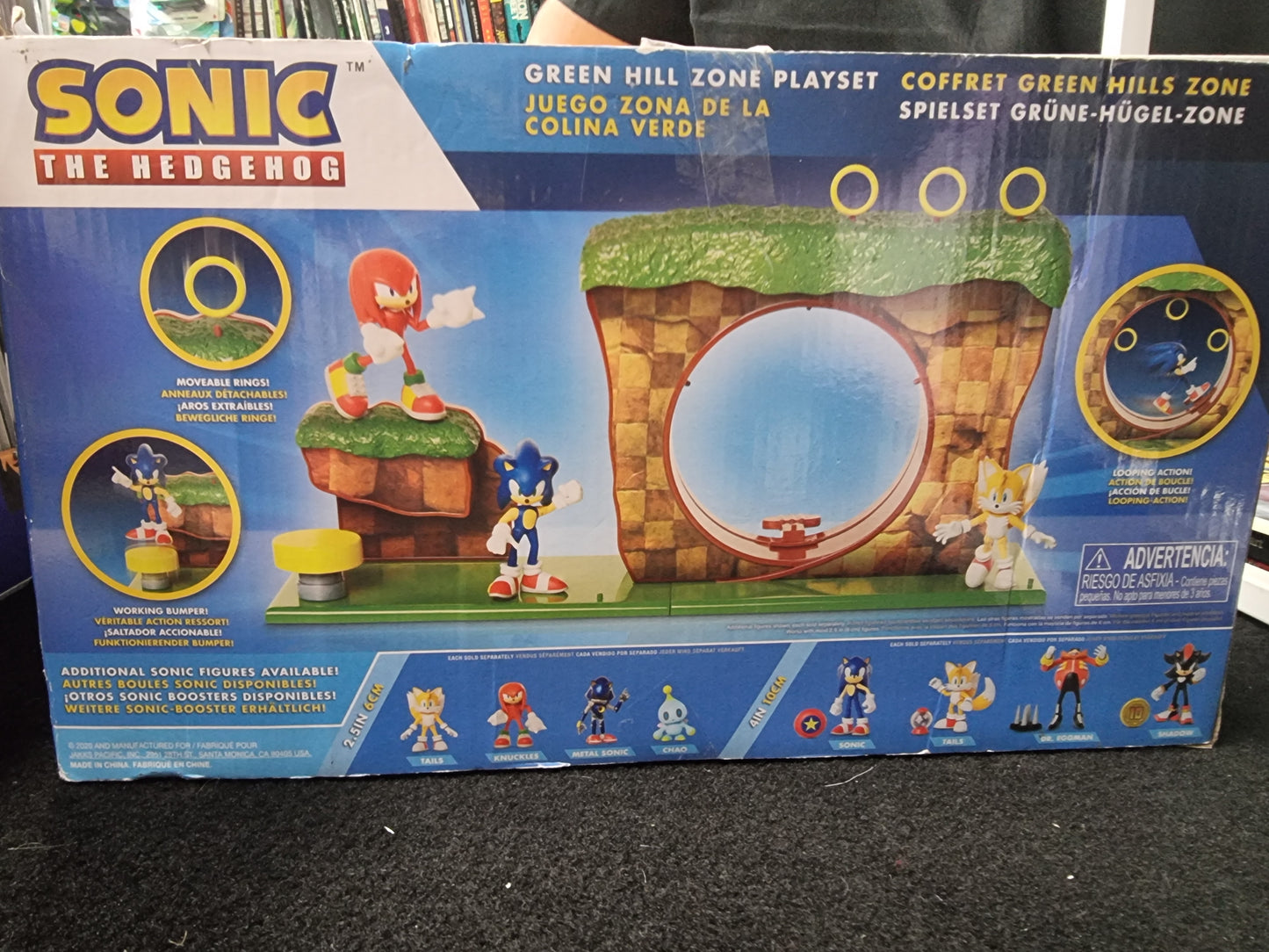 Sonic The Hedgehog Green Hill Zone Playset with 2.5" Sonic Action Figure