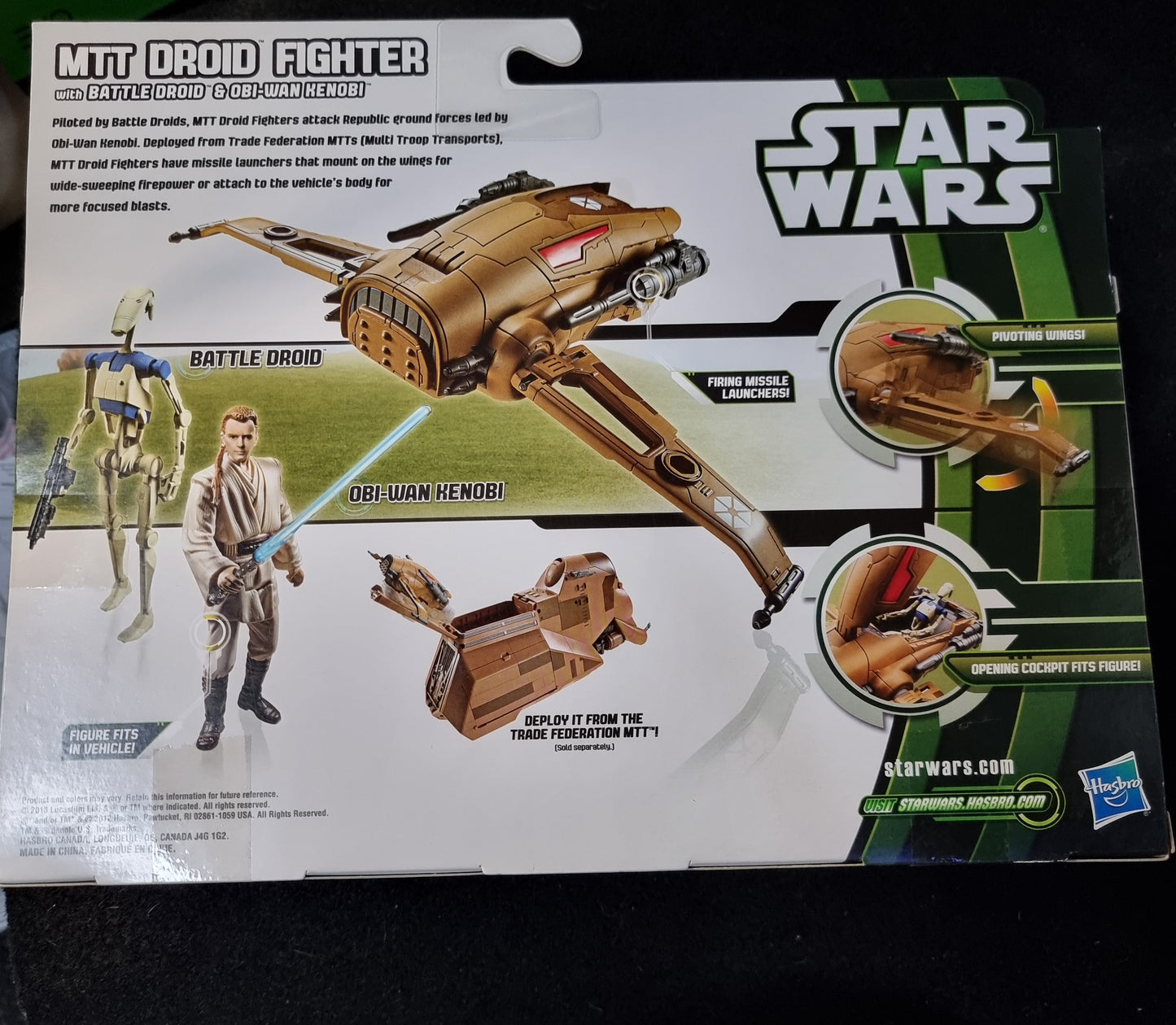Star Wars MTT Droid Fighter with Battle Droid & obi - Wan Kenobi