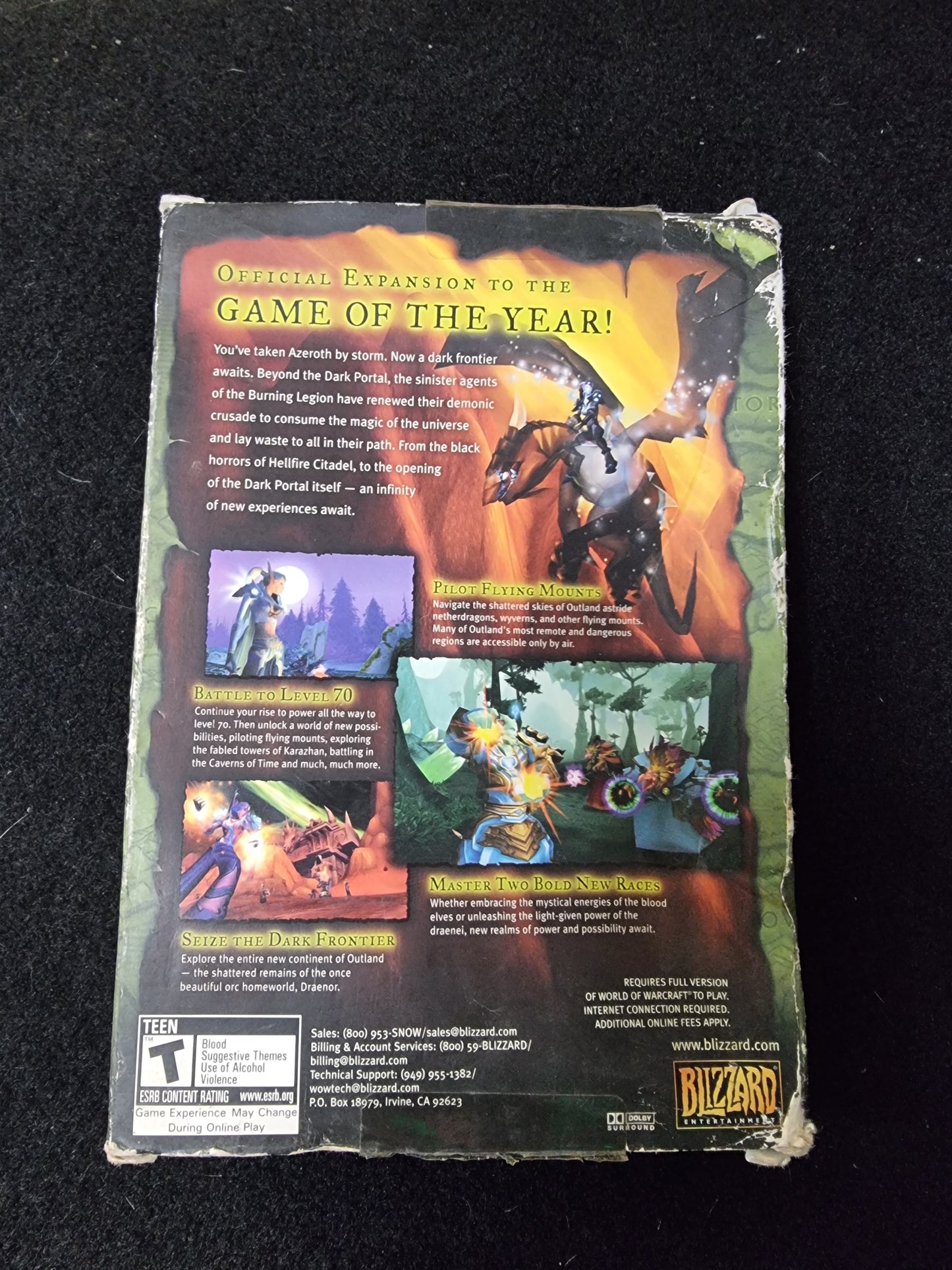 WORLD OF WARCRAFT THE BURNING CRUSADE PC GAME