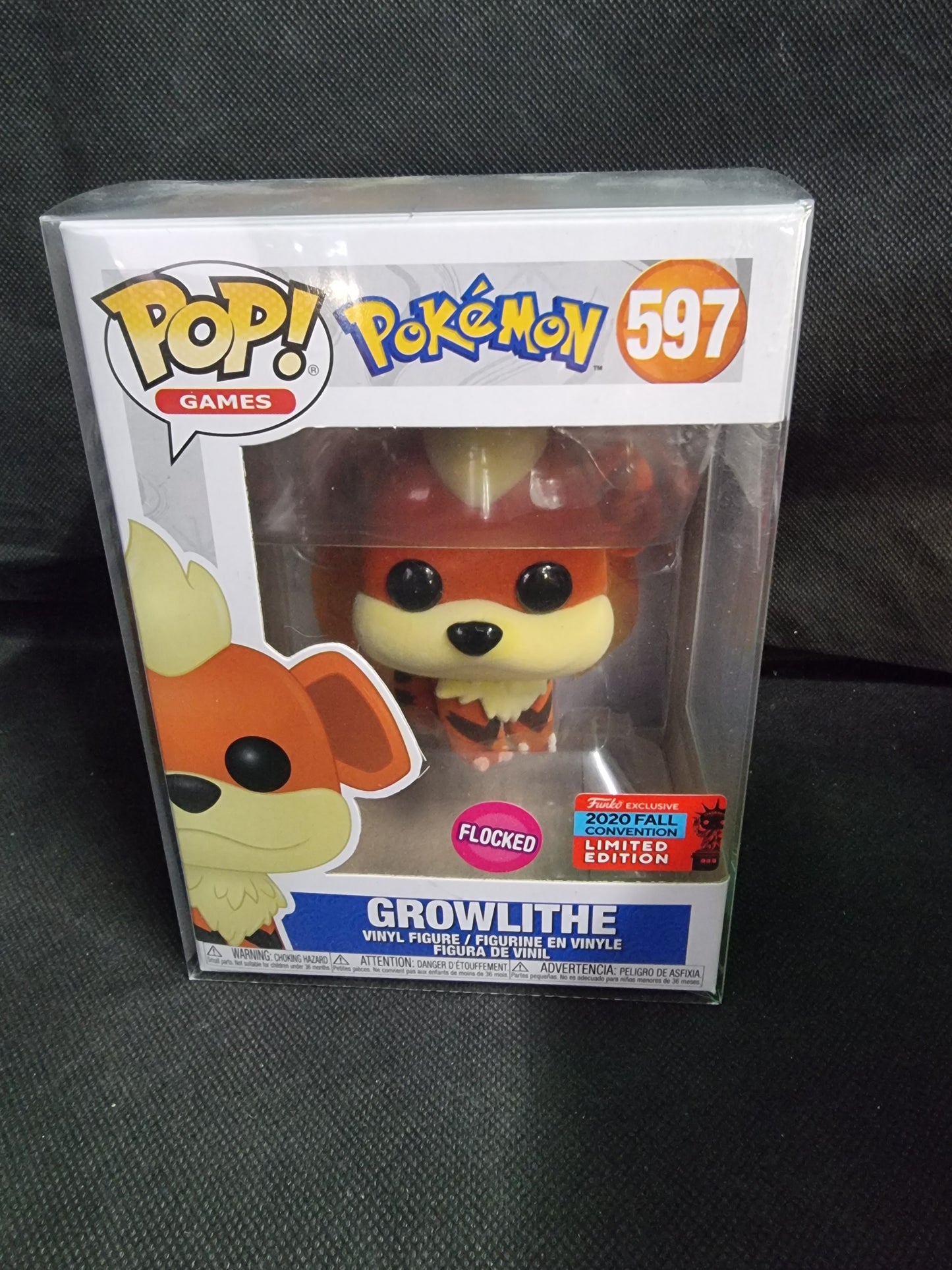 FUNKO POP POKEMON GROWLITHE FLOCKED LIMITED EDITION #597