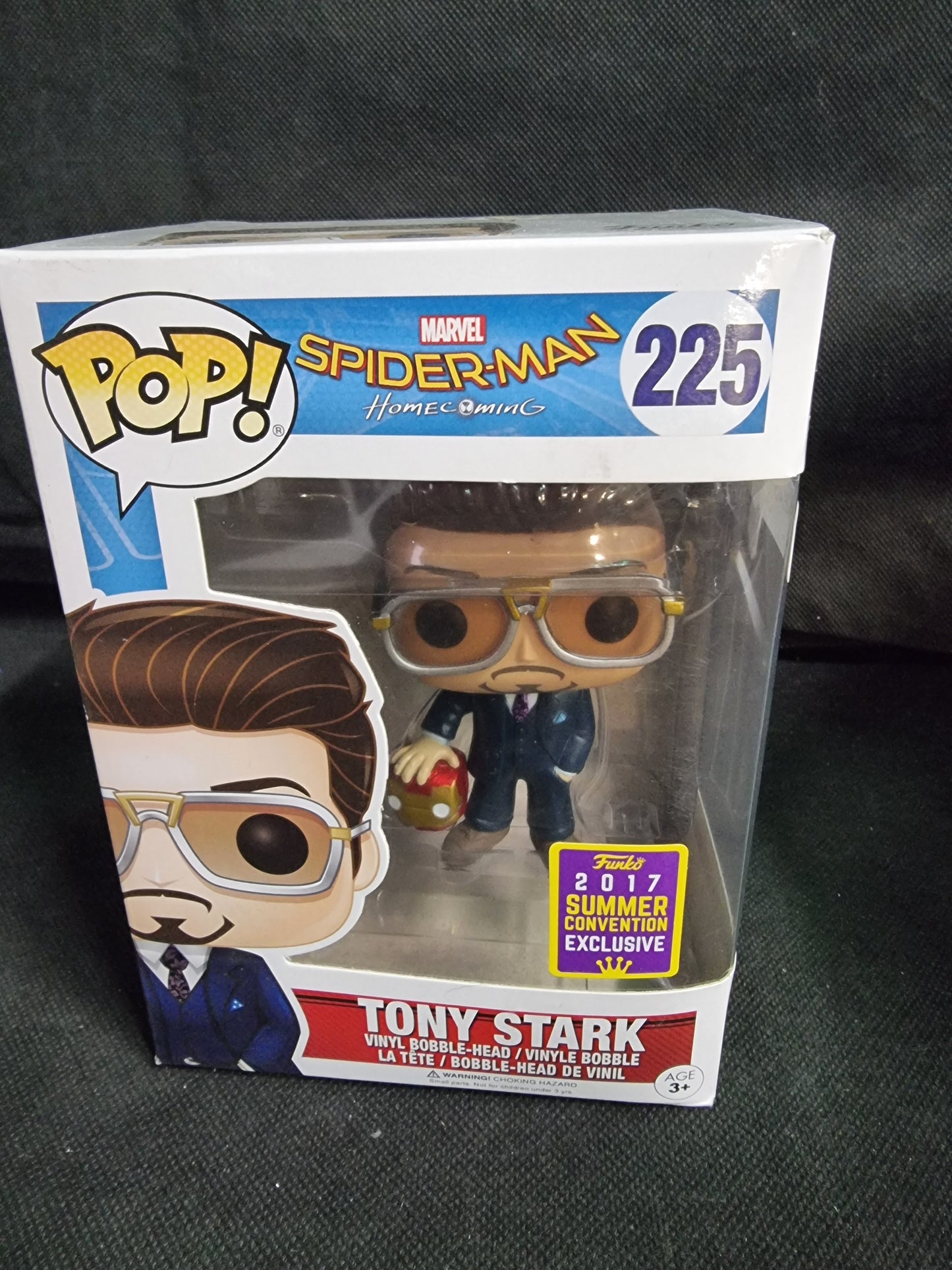 FUNKO POP MARVEL SPIDER-MAN TONY STARK 2017 SUMMER CONVENTION #225