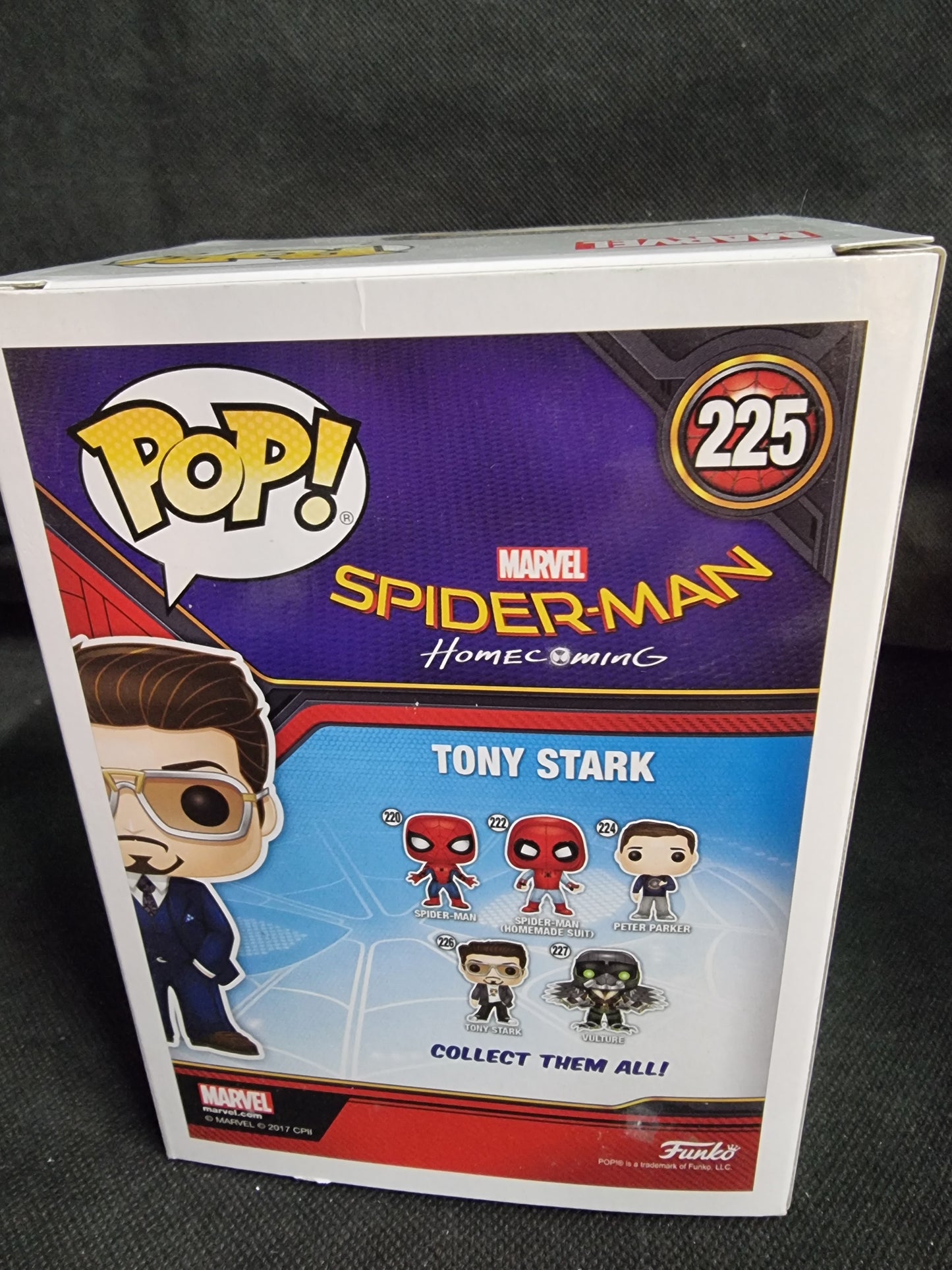 FUNKO POP MARVEL SPIDER-MAN TONY STARK 2017 SUMMER CONVENTION #225