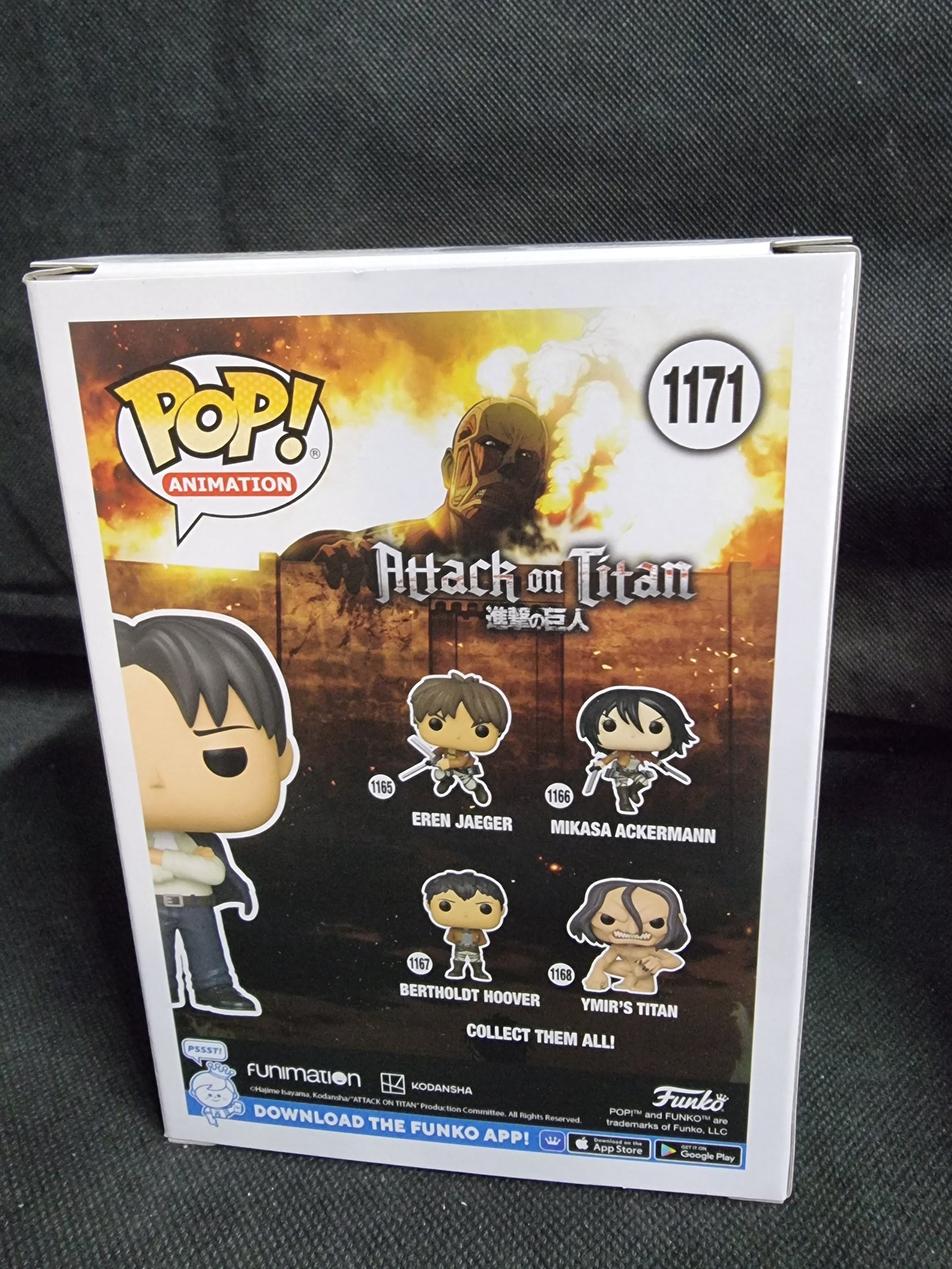 FUNKO POP ATTACK ON TITAN FORMAL LEVI SPECIAL EDITION #1171