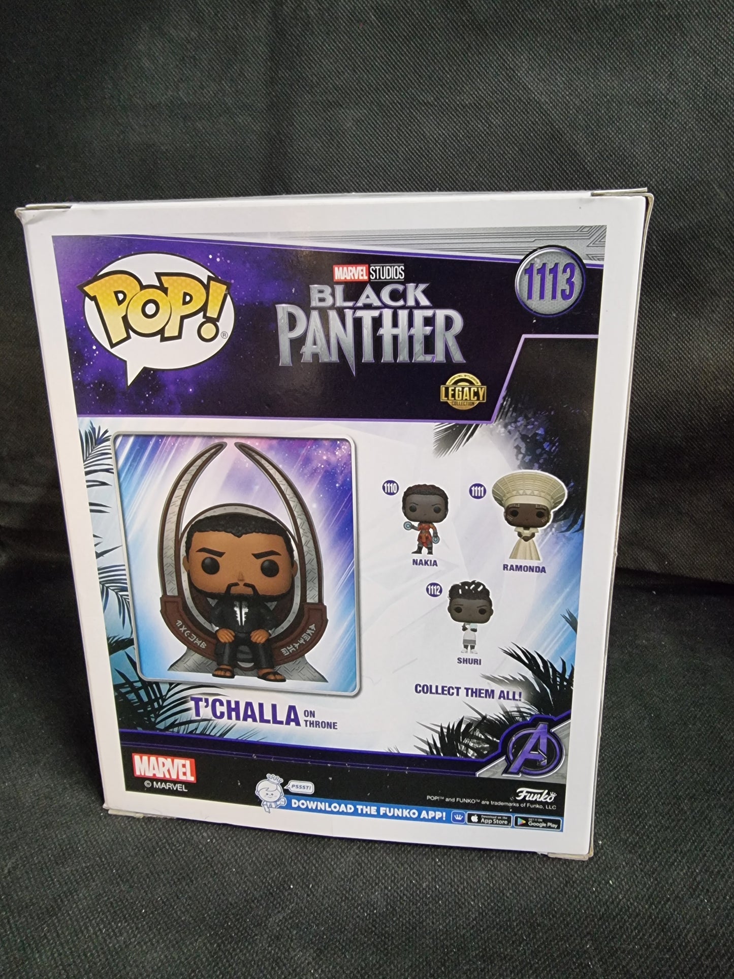 FUNKO MARVEL BLACK PANTHER T'CHALLA ON THRONE #1113 SPECIAL EDITION