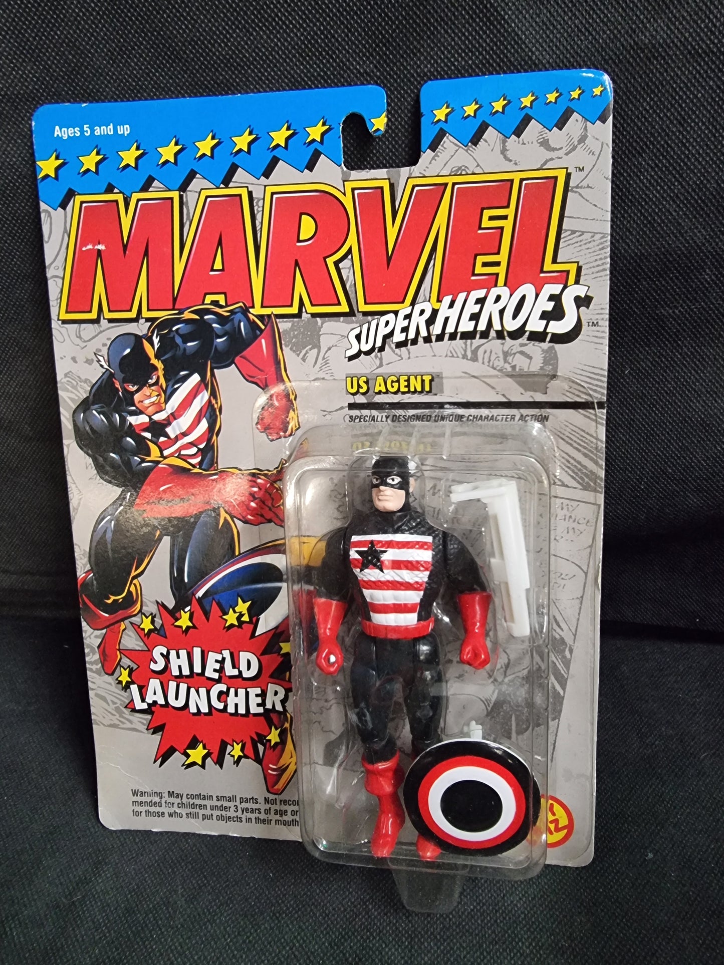 MARVEL SUPER HEROES US AGENT SHIELD LAUNCHER 1994