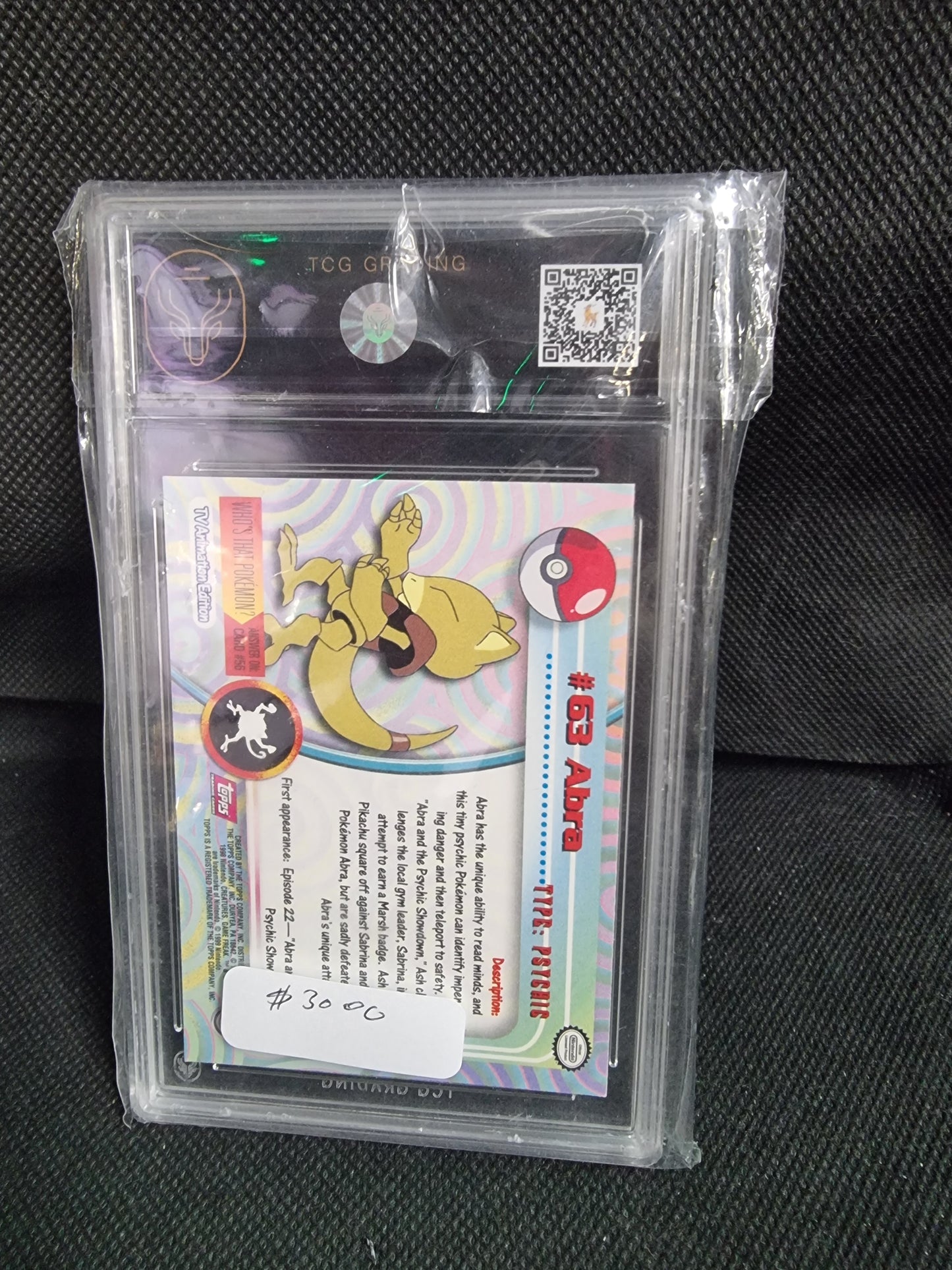 1999 Topps Pokemon TV Animation Abra #63 TCG 6