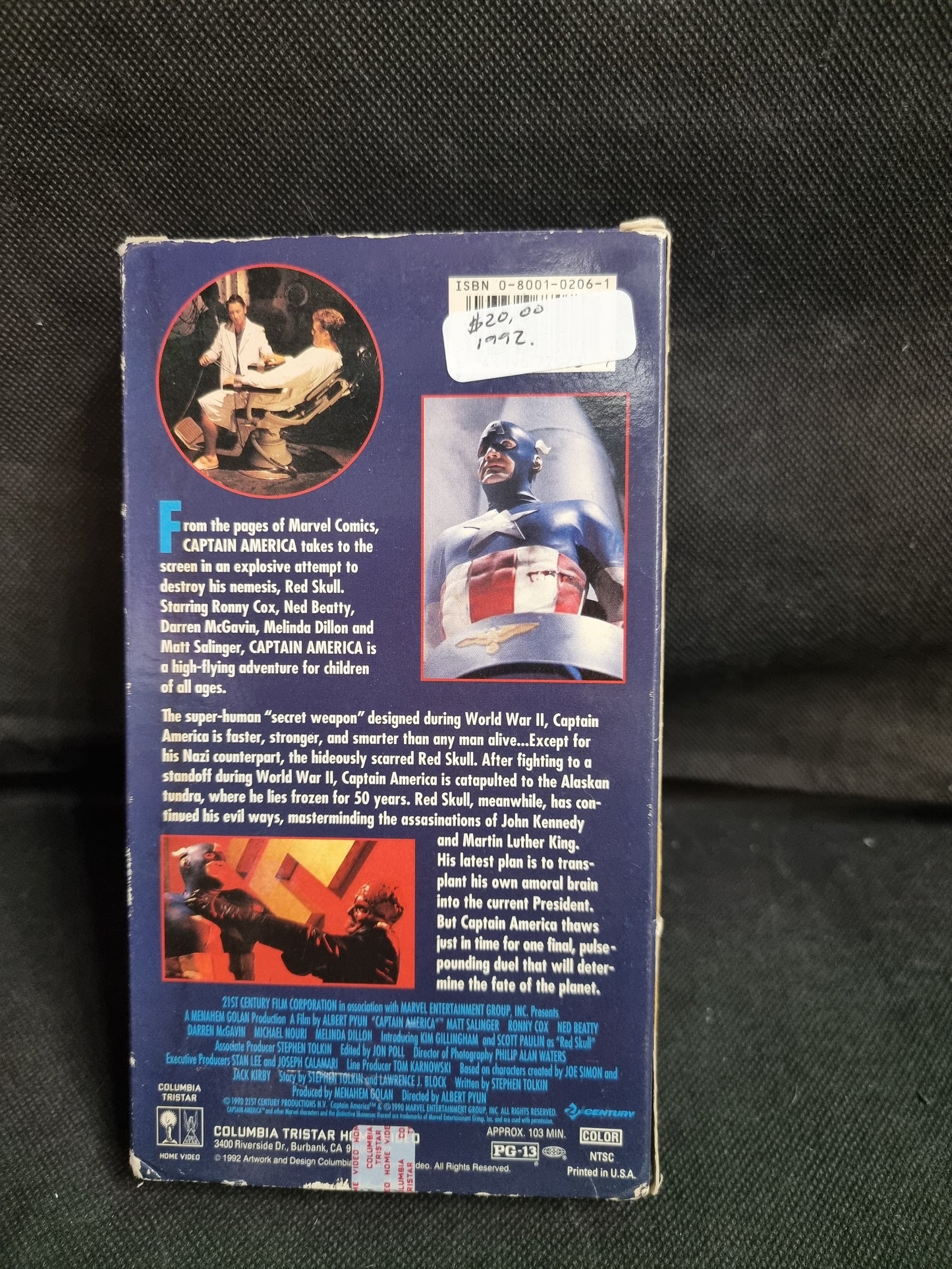 CAPTAIN AMERICA 1992 VHS