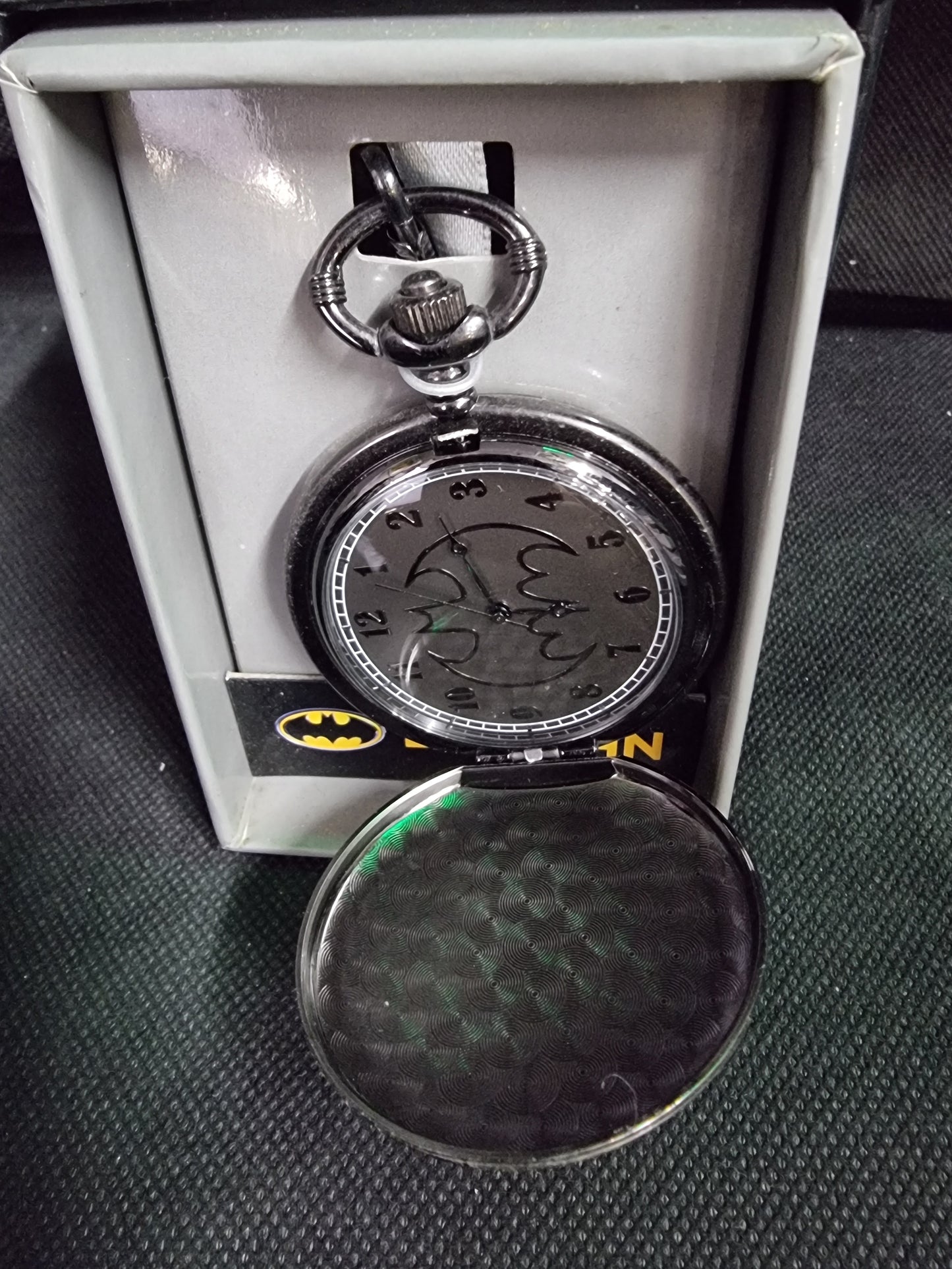 Batman Pocket Watch DC Comic Fan Gift Dark Knight Black And Yellow