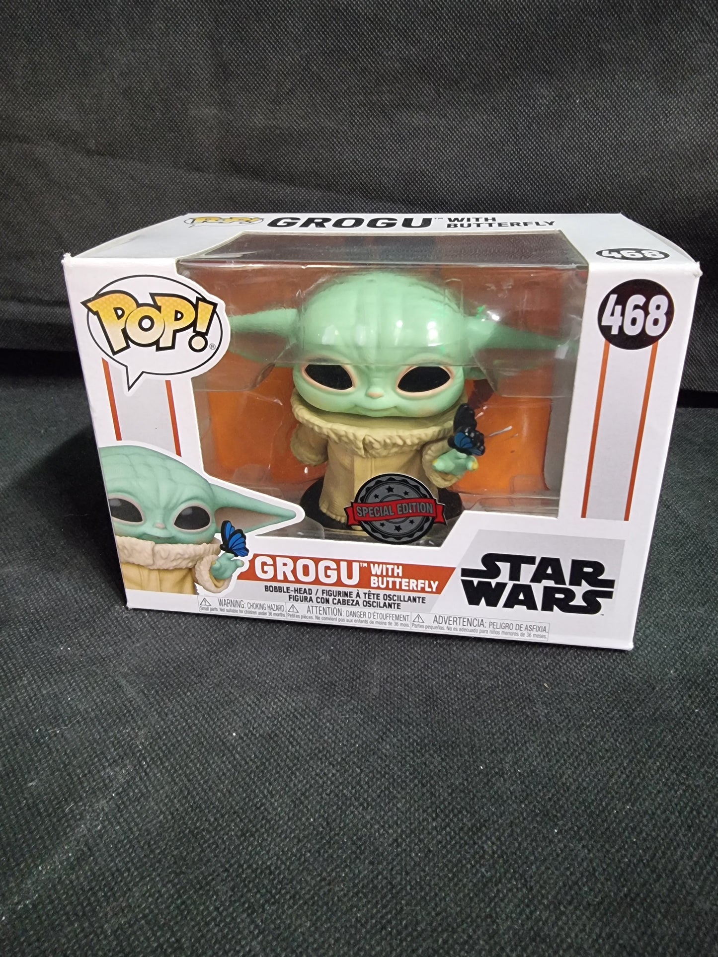 FUNKO POP STAR WARS GROGU WITH BUTERFLY #468 SPECIAL EDITION