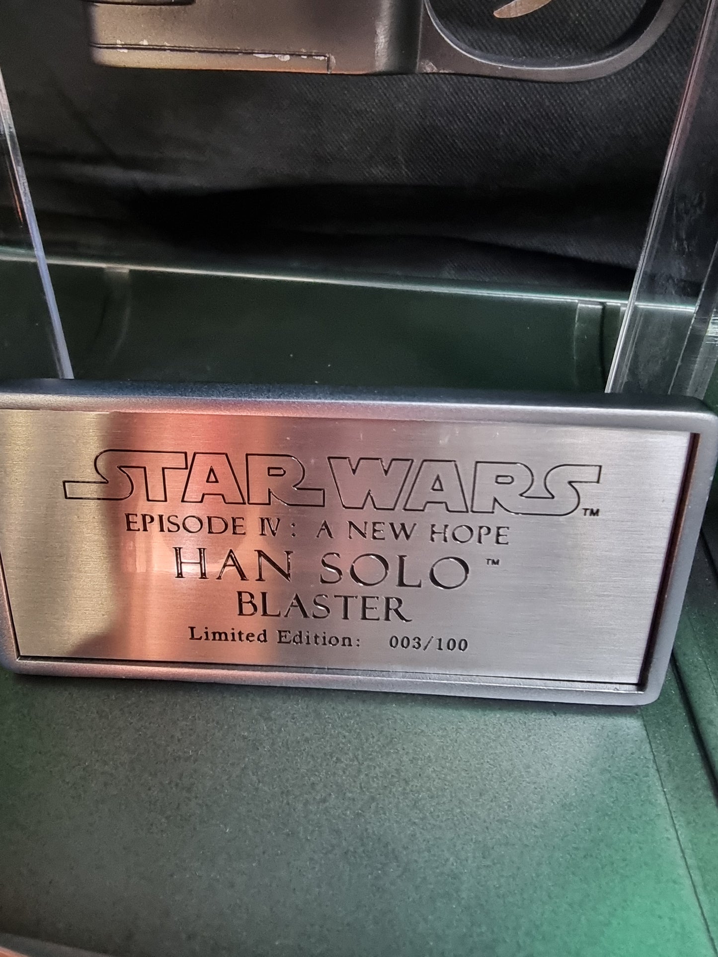 STAR WARS EPISODE IV: A NEW HOPE HAN SOLO BLASTER LIMITED EDITION 003/100