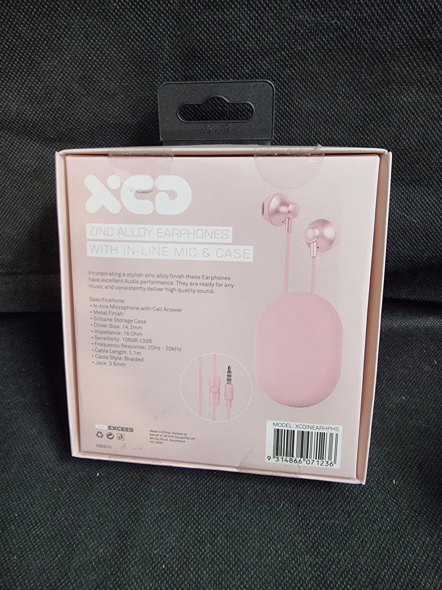 XCD ZINC ALLOY EARPHONES WITH IN-LINE MIC & CASE