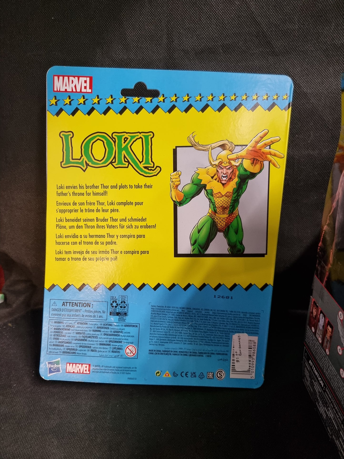 MARVEL LOKI HASBRO DAMAGED BOX