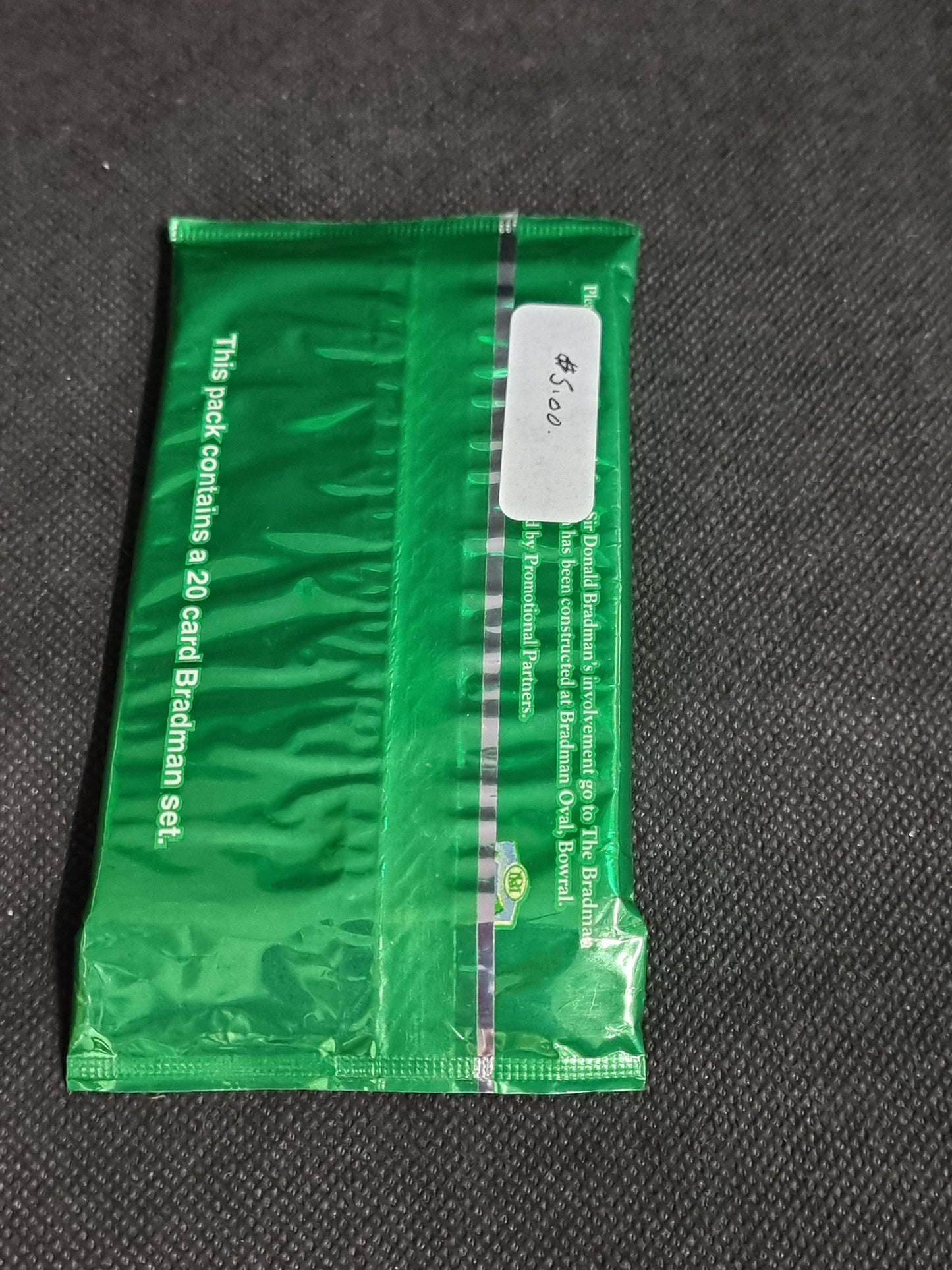 1996 Weetbix Bradman Cricket Collection card set, unopened pack