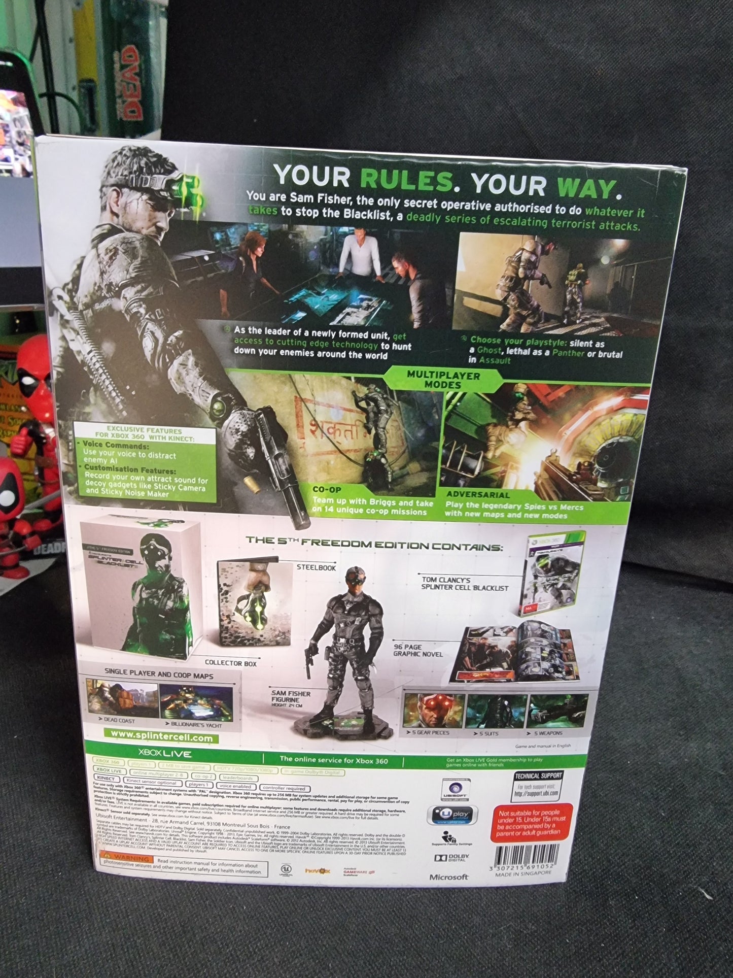X-Box 360 The 5th Freedom Edition Splinter Cell Blacklist Captain Comics and Collectables Pty Ltd