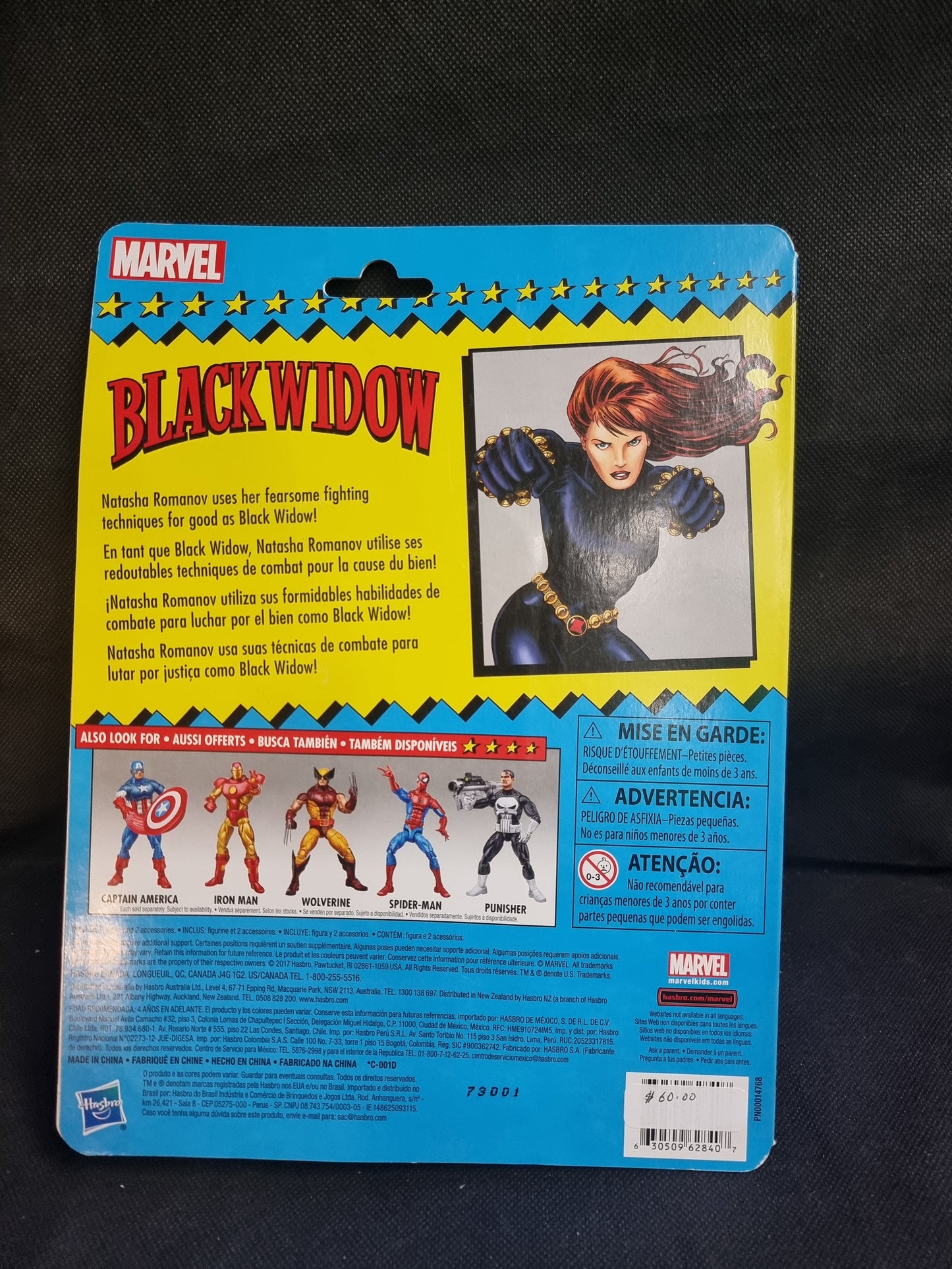 Marvel Retro Black Widow Figure Hasbro Captain Comics and Collectables Pty Ltd