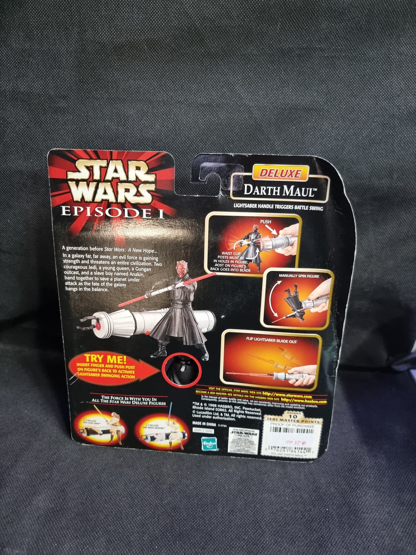 Star Wars 1998 Hasbro Episode 1 Darth Maul deluxe with lightsaber Captain Comics and Collectables Pty Ltd