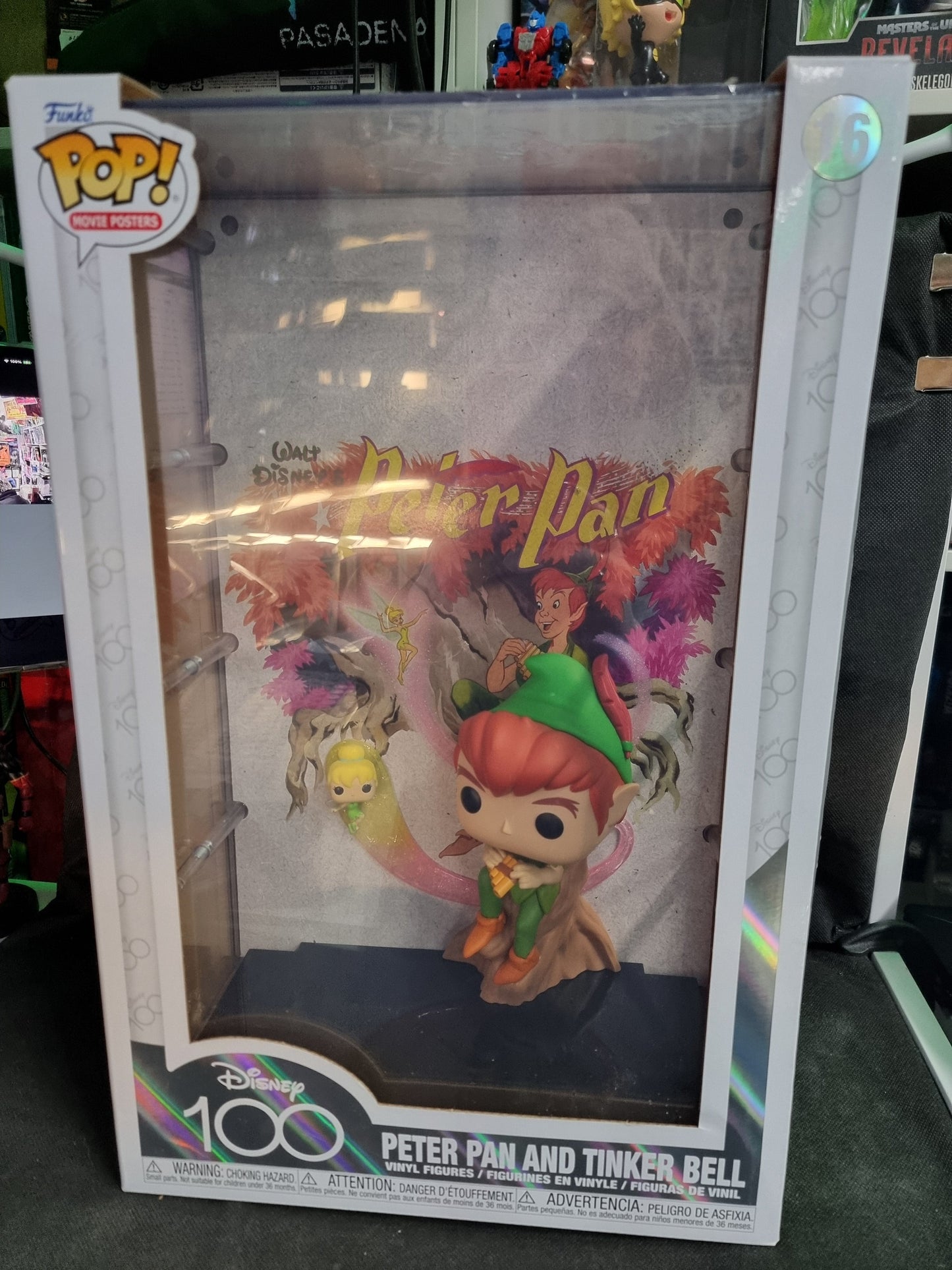 Funko Pop Movie Poster Disney 100 Peter Pan and Tinker Bell #16 Captain Comics and Collectables Pty Ltd