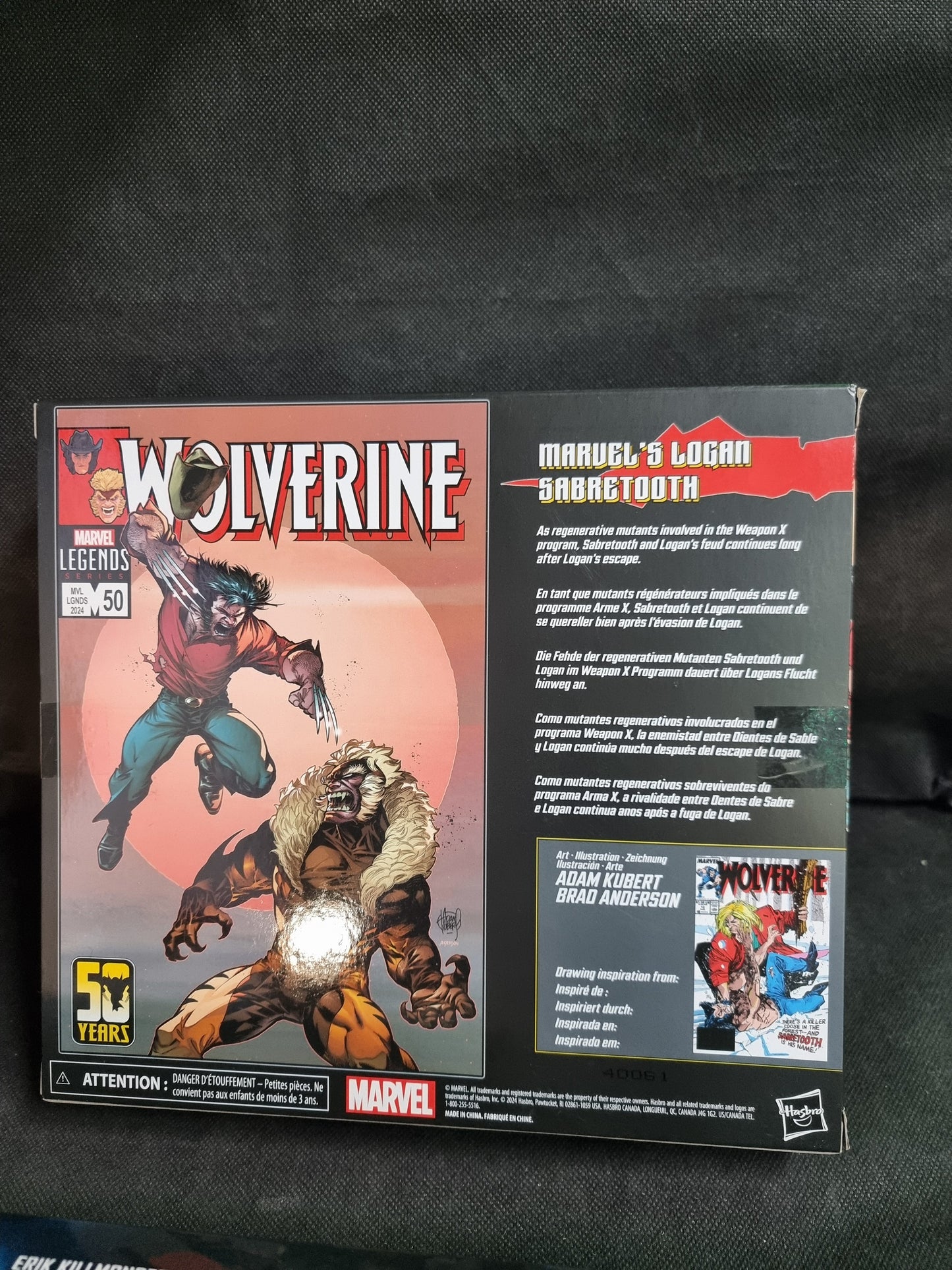 Wolverine 50th Marvel Legends Logan vs Sabretooth 6" AF 2Pack HASBRO Captain Comics and Collectables Pty Ltd