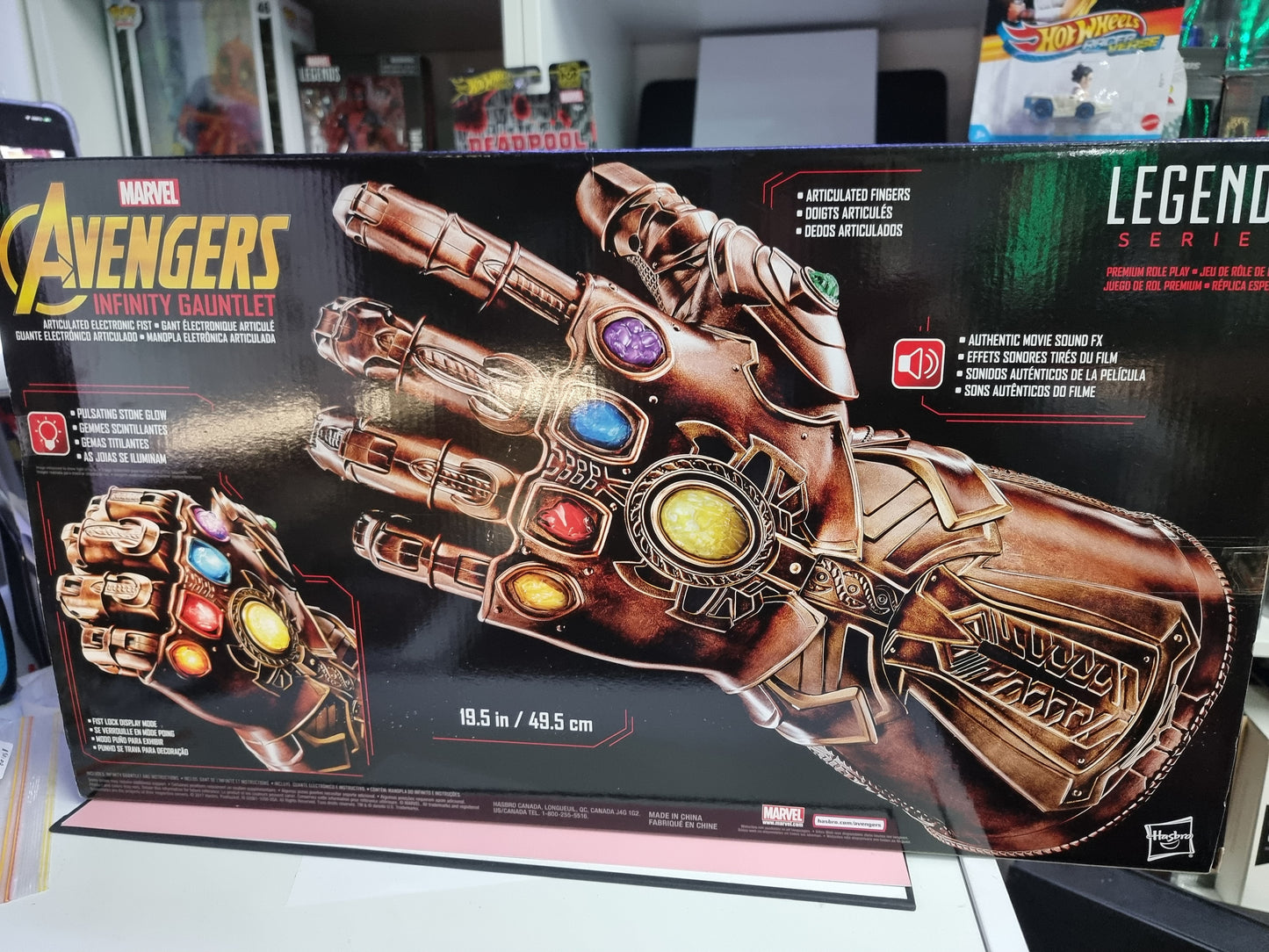 Marvel Legends Series Infinity Thanos Gauntlet Articulated Electronic Fist Captain Comics and Collectables Pty Ltd