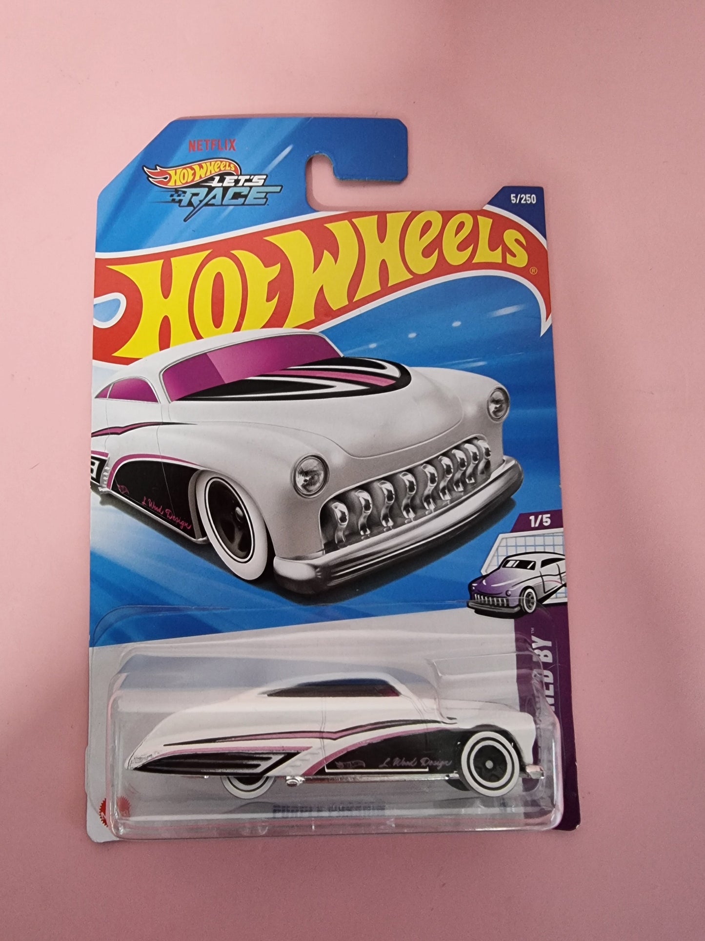 Hot Wheels Purple Passion White Custom 51 Mercury 2025 No 5 Long Card Captain Comics and Collectables Pty Ltd