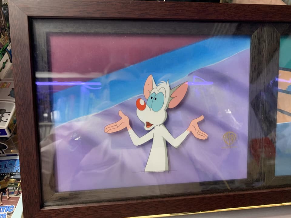 Framed Pinky and The Brain Cartoon Film Cell