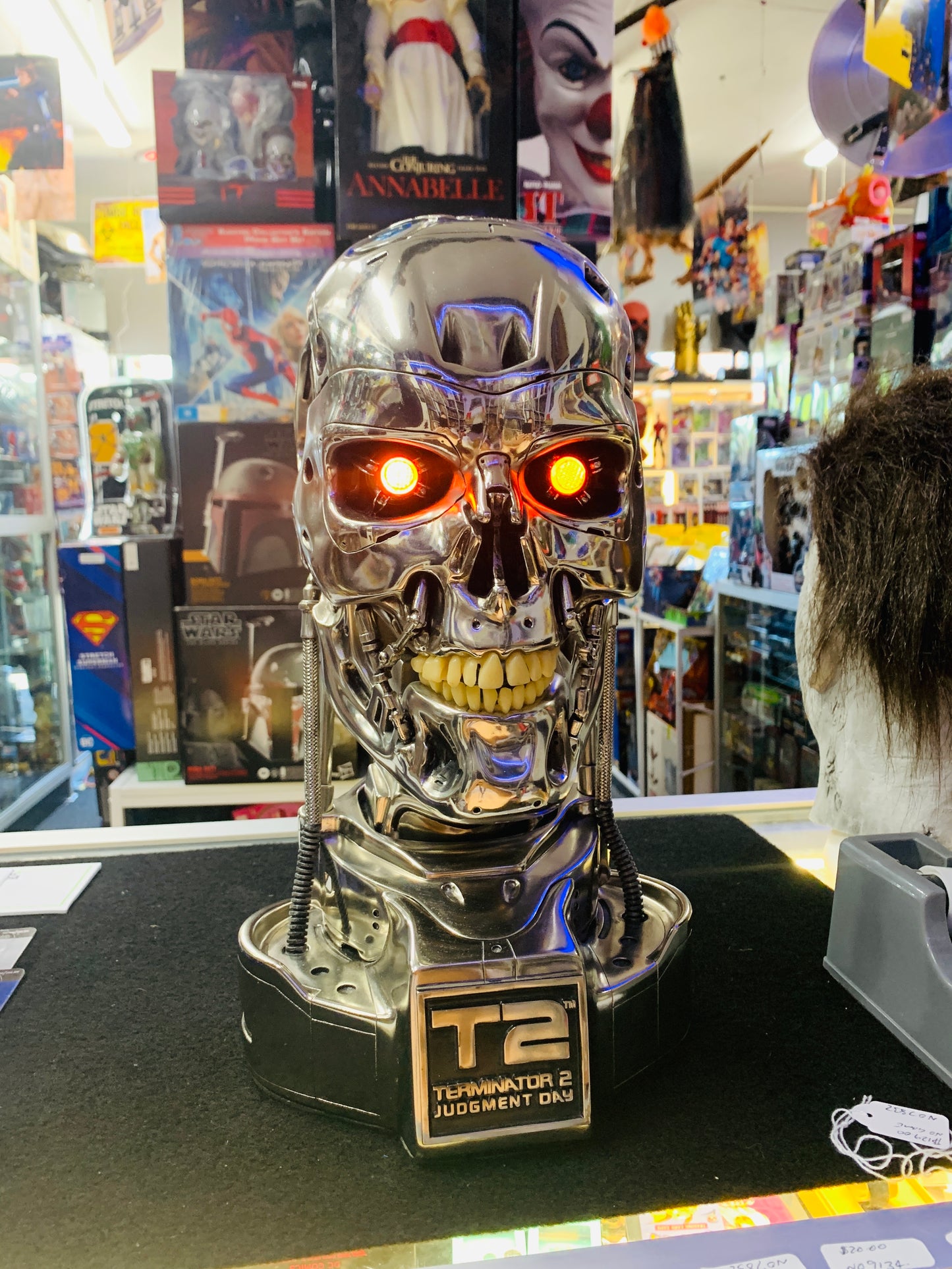 Life size Bust terminator 2 Hollywood collector gallery 2001 lights and sounds masterpiece