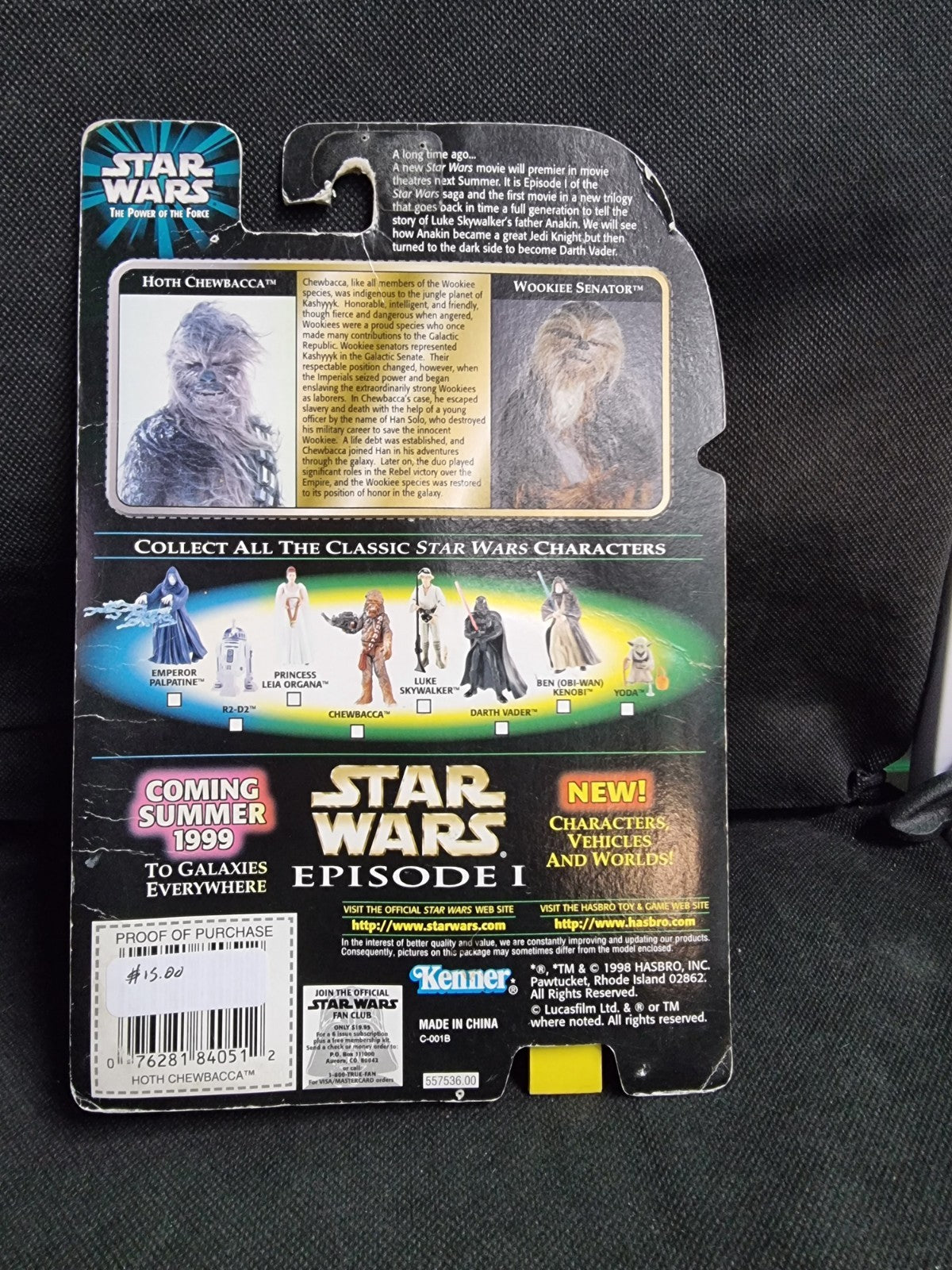 Star Wars Hoth Chewbacca power of the force action figure / Hasbro