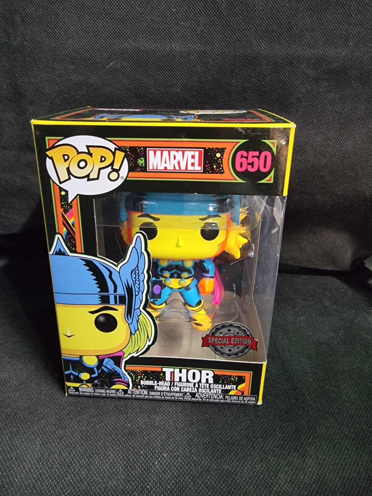 Funko Pop Marvel Comics Thor Black Light #650 Special Edition