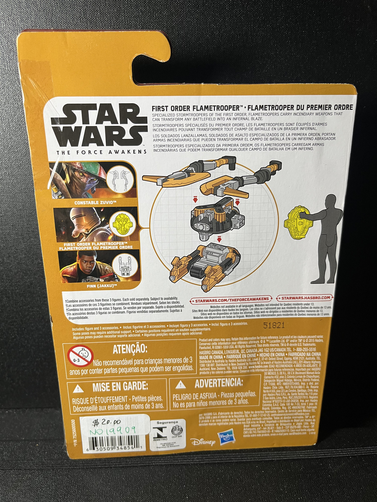First Order Flametrooper Star Wars TFA 3.75 Action Figure