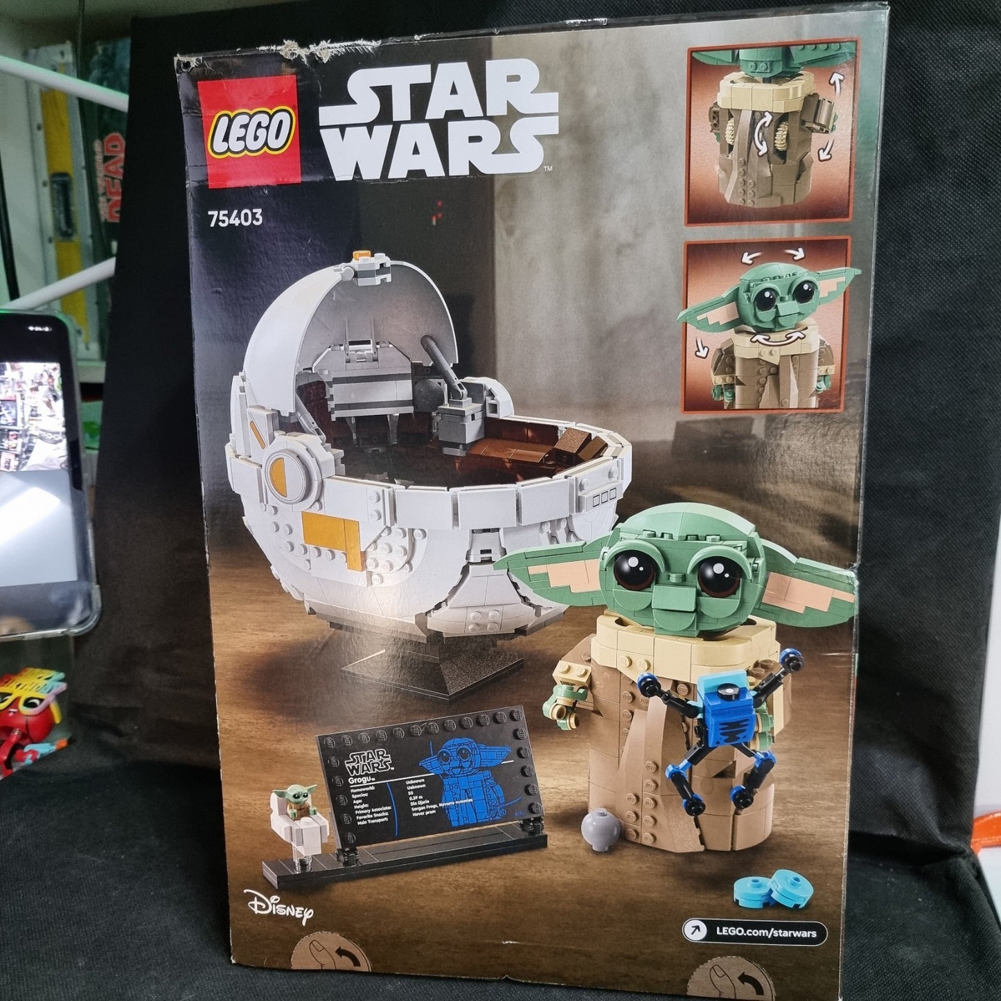 Grogu with Hover Pram 75403 Star Wars Lego set Legos Damaged Box