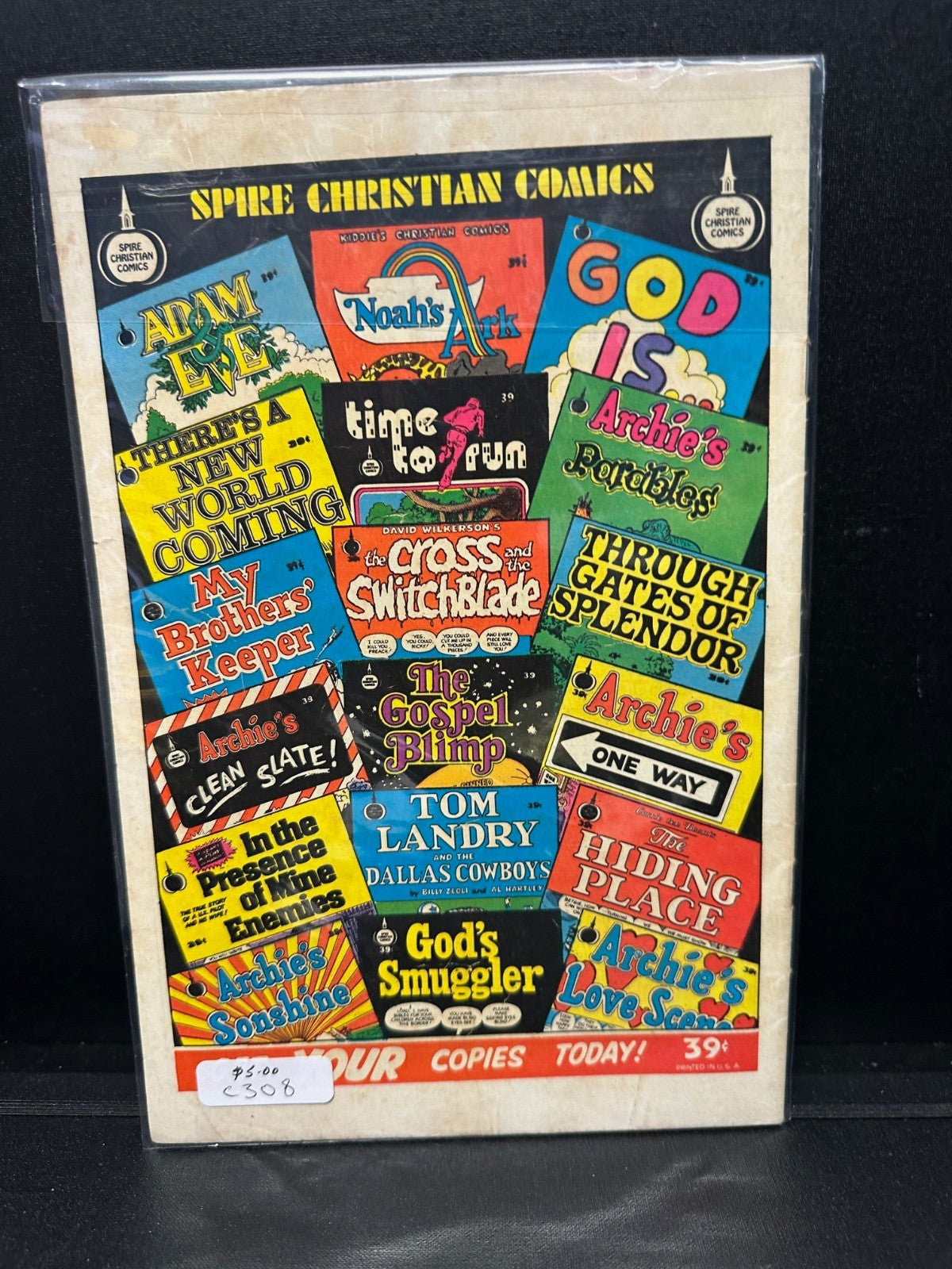 "Time to Run" Comic Book, Spire Christian Comics Vintage