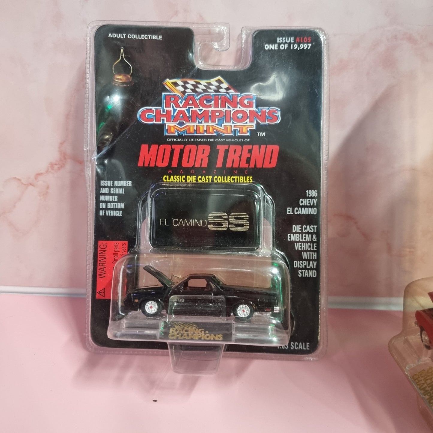 1986 Chevy El Camino SS Black Racing Champions Mint Motor Trend
