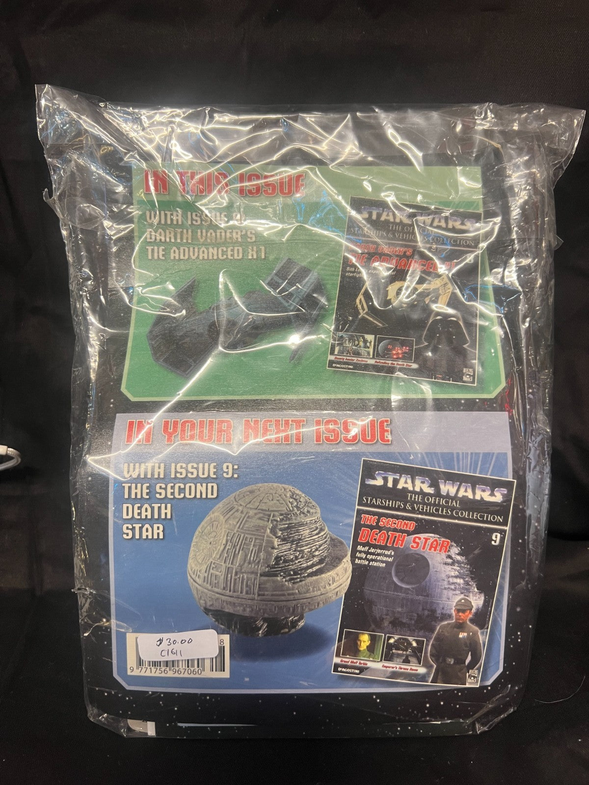 Deagostini Star Wars Starships #8 Darth Vader's Tie Advanced X1 + Magazine
