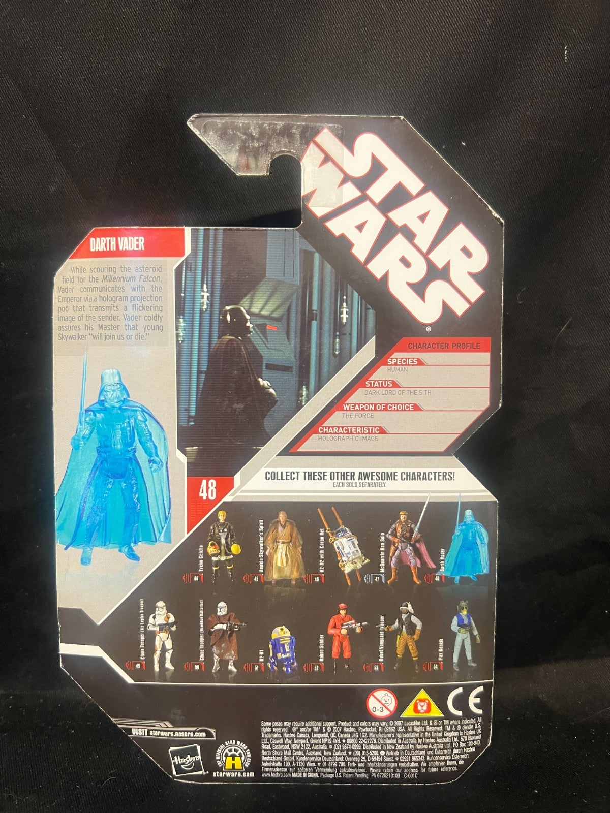 Star Wars 30th Anniversary Series 48 MOC Hologram Darth Vader with Coin 2007