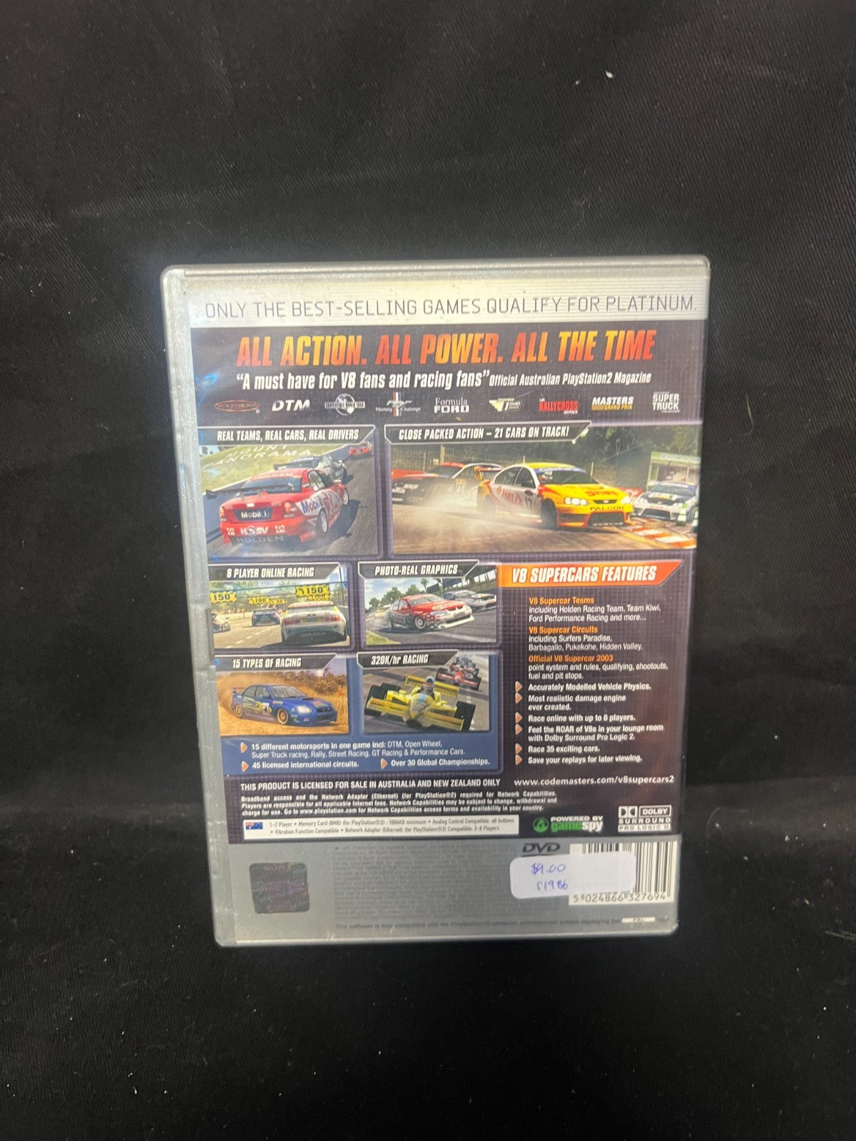 V8 Supercars Australia Race Driver PS2 | PAL | Complete w manual