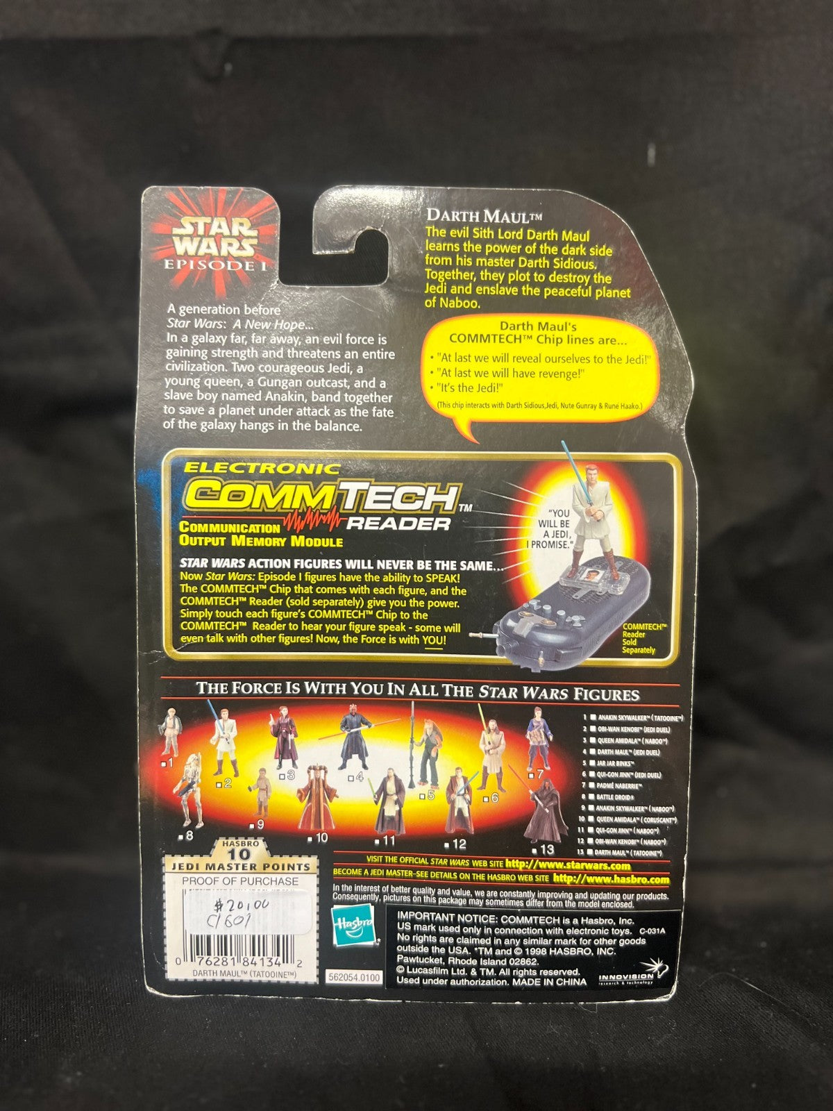 Star Wars- Episode 1 Darth Maul Tatooine With Cloak and Lightsaber 1999